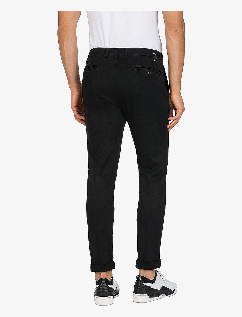 Replay - ZEUMAR Trousers SLIM Hyperchino Color Xlite - chinos - black - 2