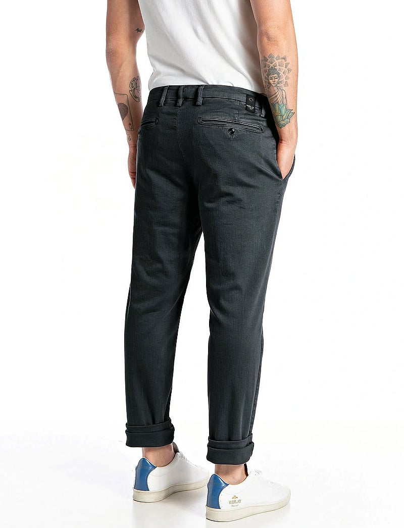 Replay - ZEUMAR Trousers SLIM Hyperchino Color Xlite - chinos - blue - 3