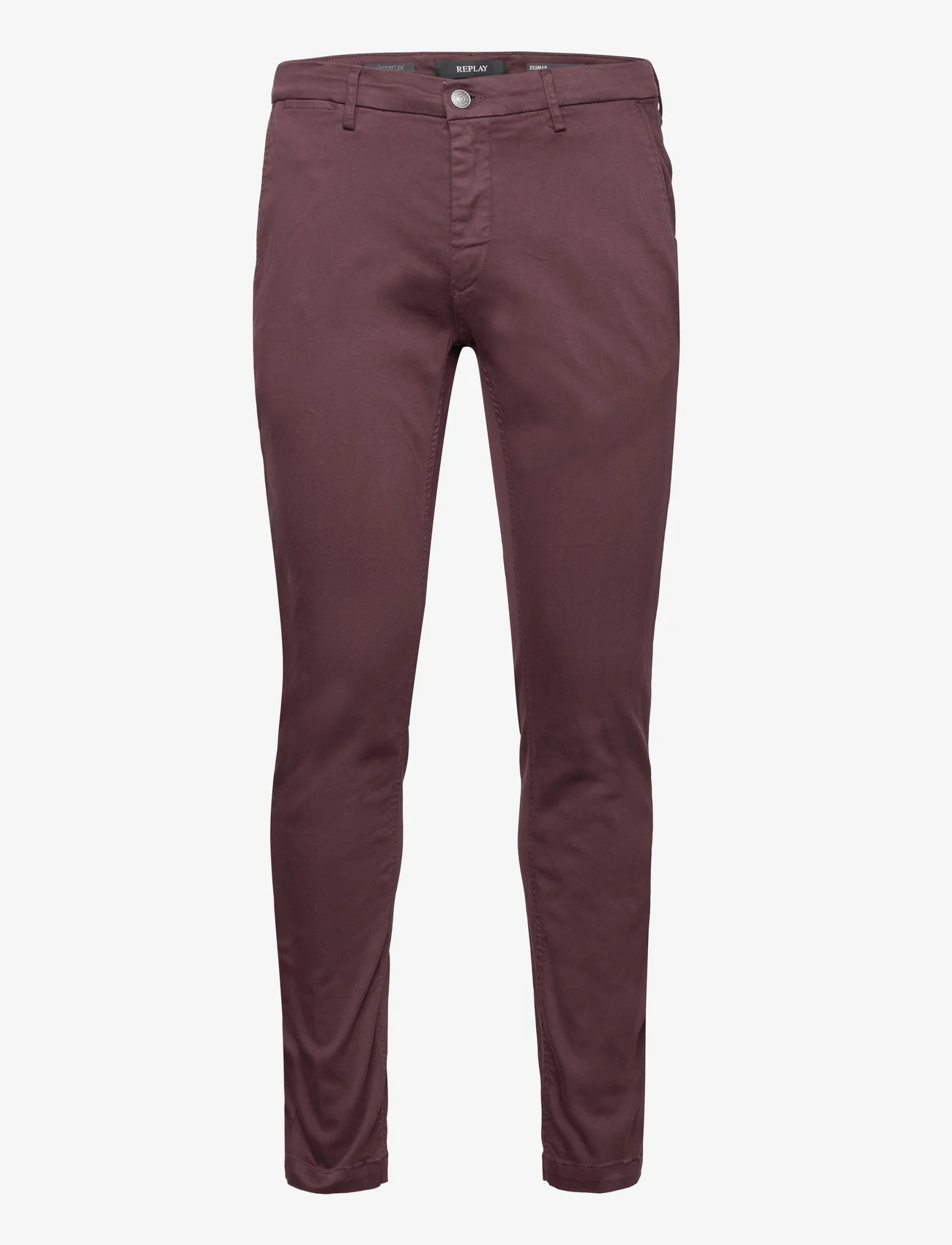 Replay - ZEUMAR Trousers Hyperchino Color Xlite - slim fit jeans - burgundy - 0