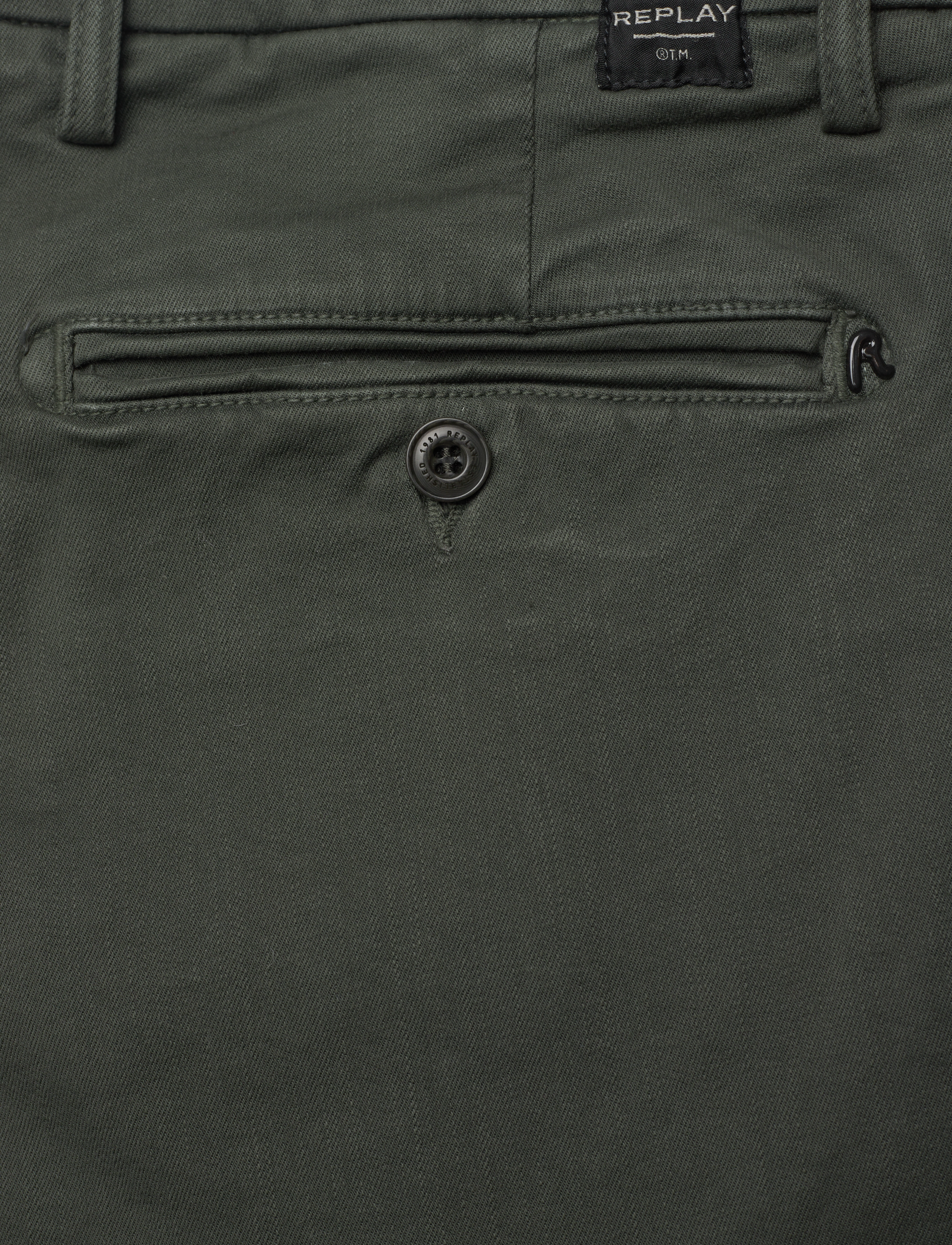 Replay - ZEUMAR Trousers SLIM Hyperchino Color Xlite - chinos - green - 4