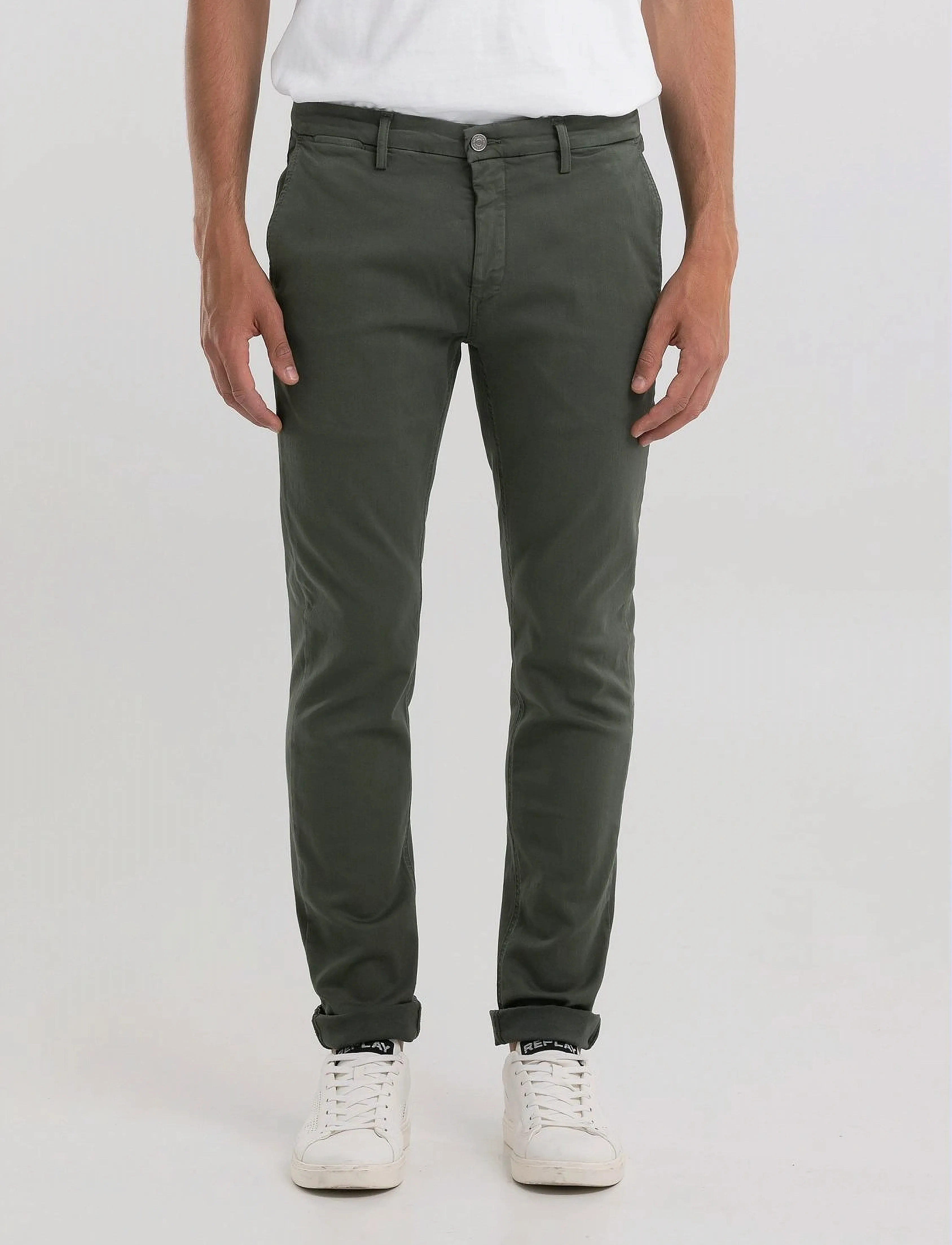 REPLAY Zeumar Trousers Slim Hyperchino Color Xlite chinos herr – bild 4