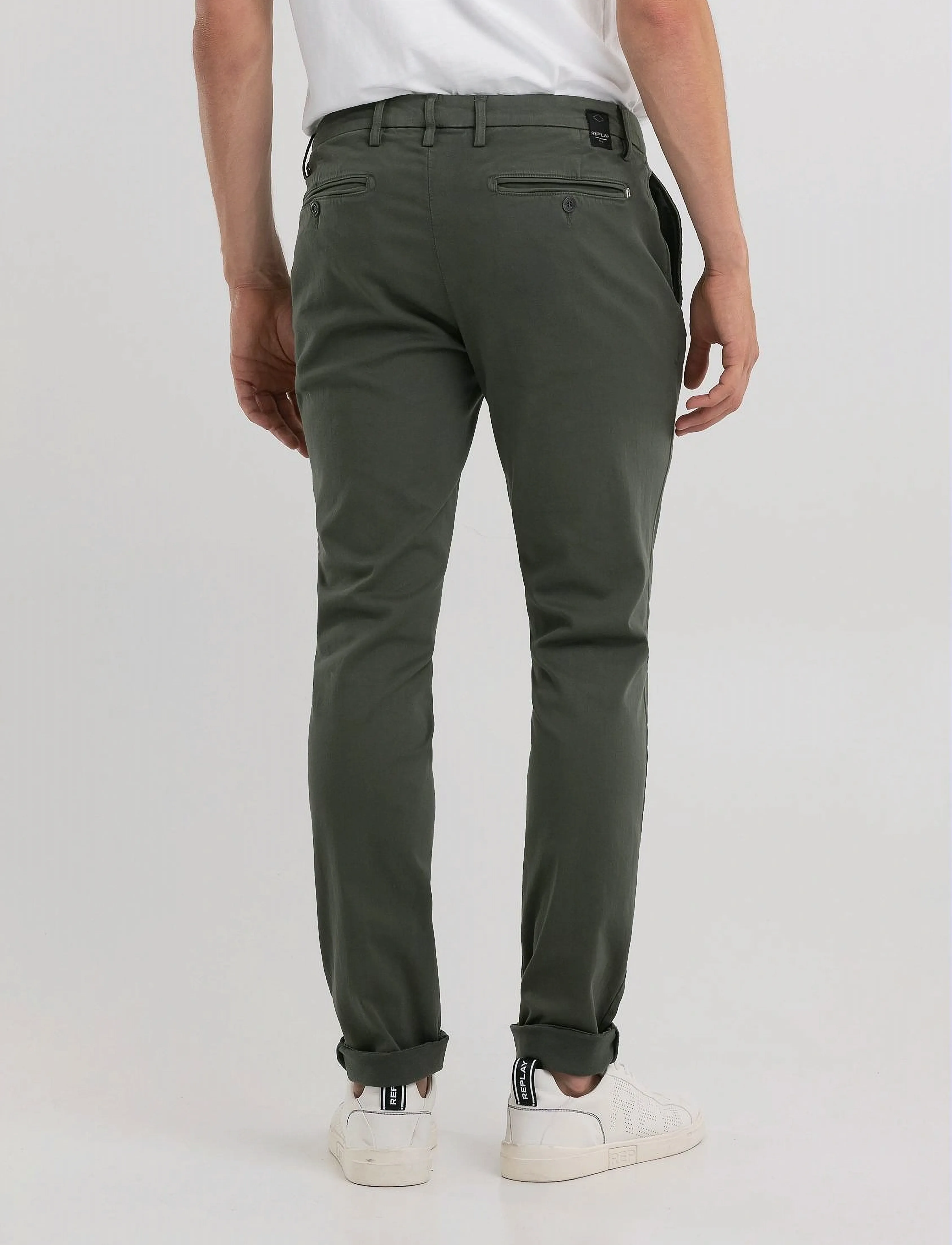 REPLAY Zeumar Trousers Slim Hyperchino Color Xlite chinos herr – bild 6