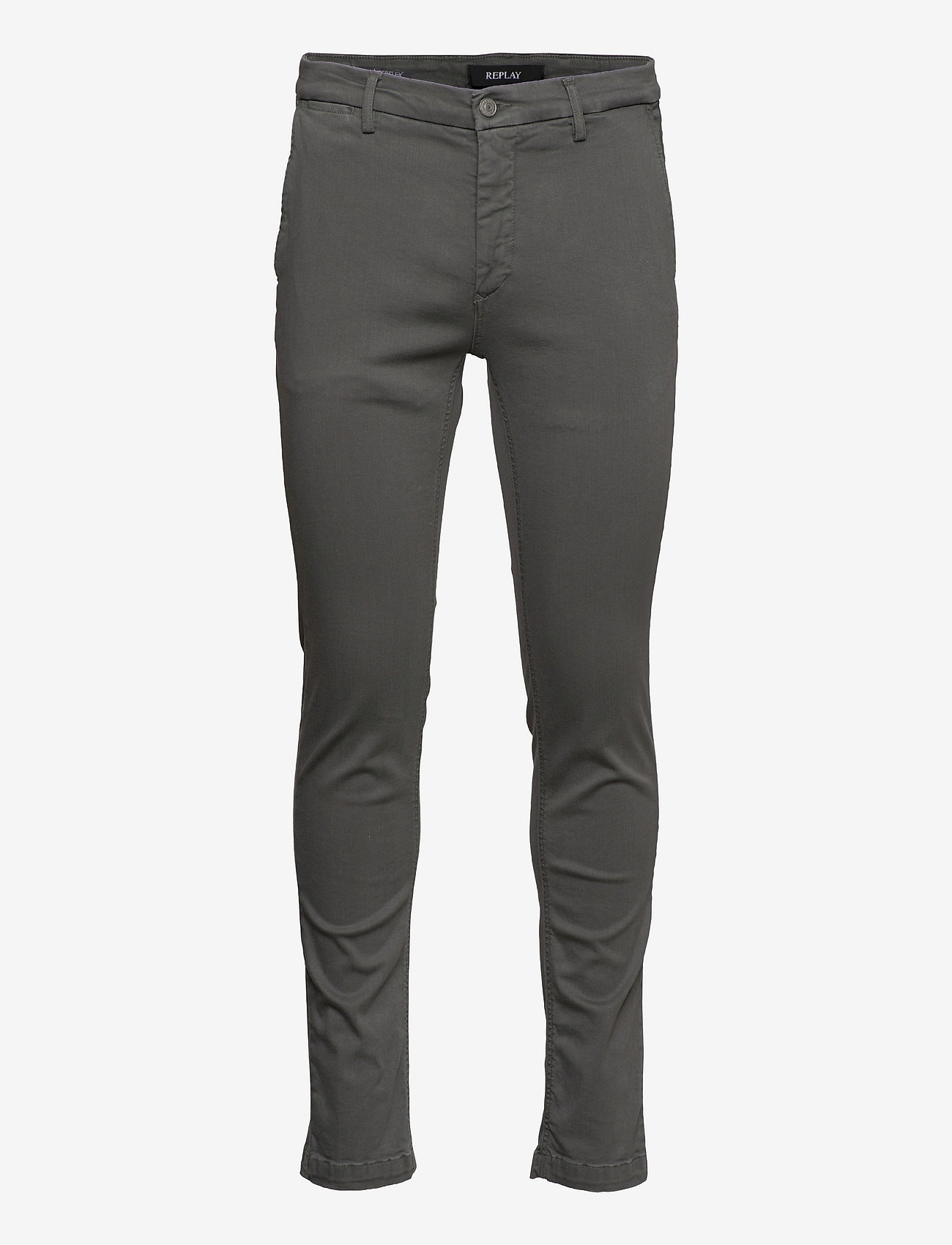 Replay - ZEUMAR Trousers SLIM Hyperchino Color Xlite - höstkläder - grey mouse - 0