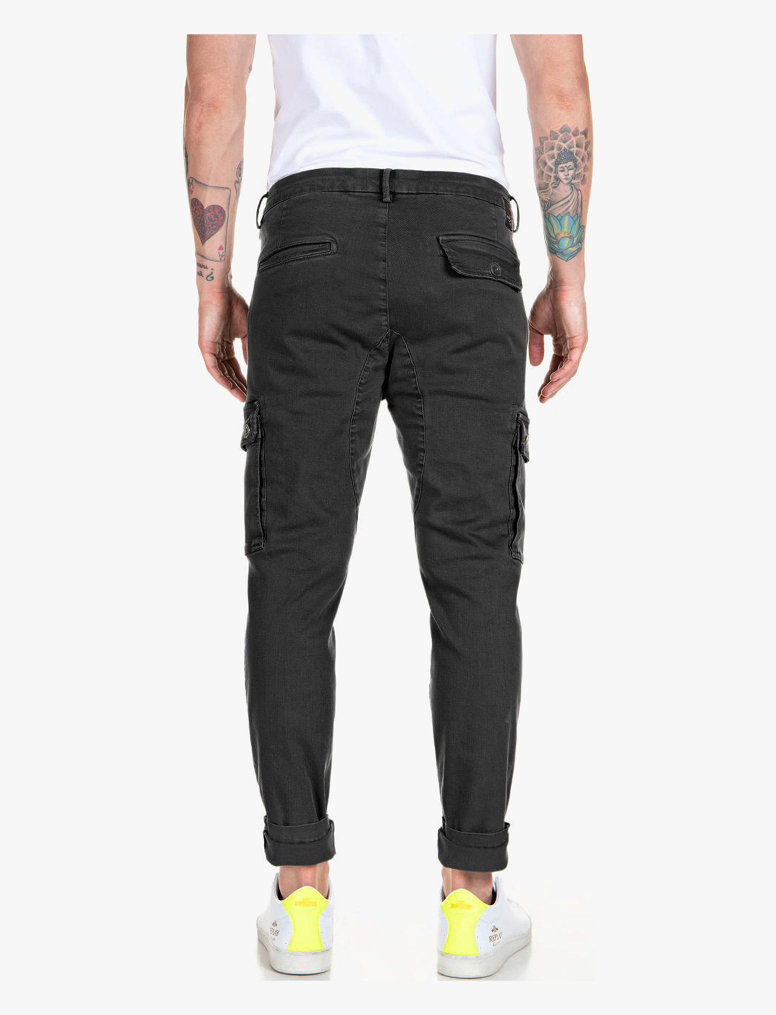 Replay - JAAN Trousers SLIM Hypercargo Color - black - 4