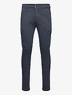 JAAN Trousers SLIM Hypercargo Color - BLUE