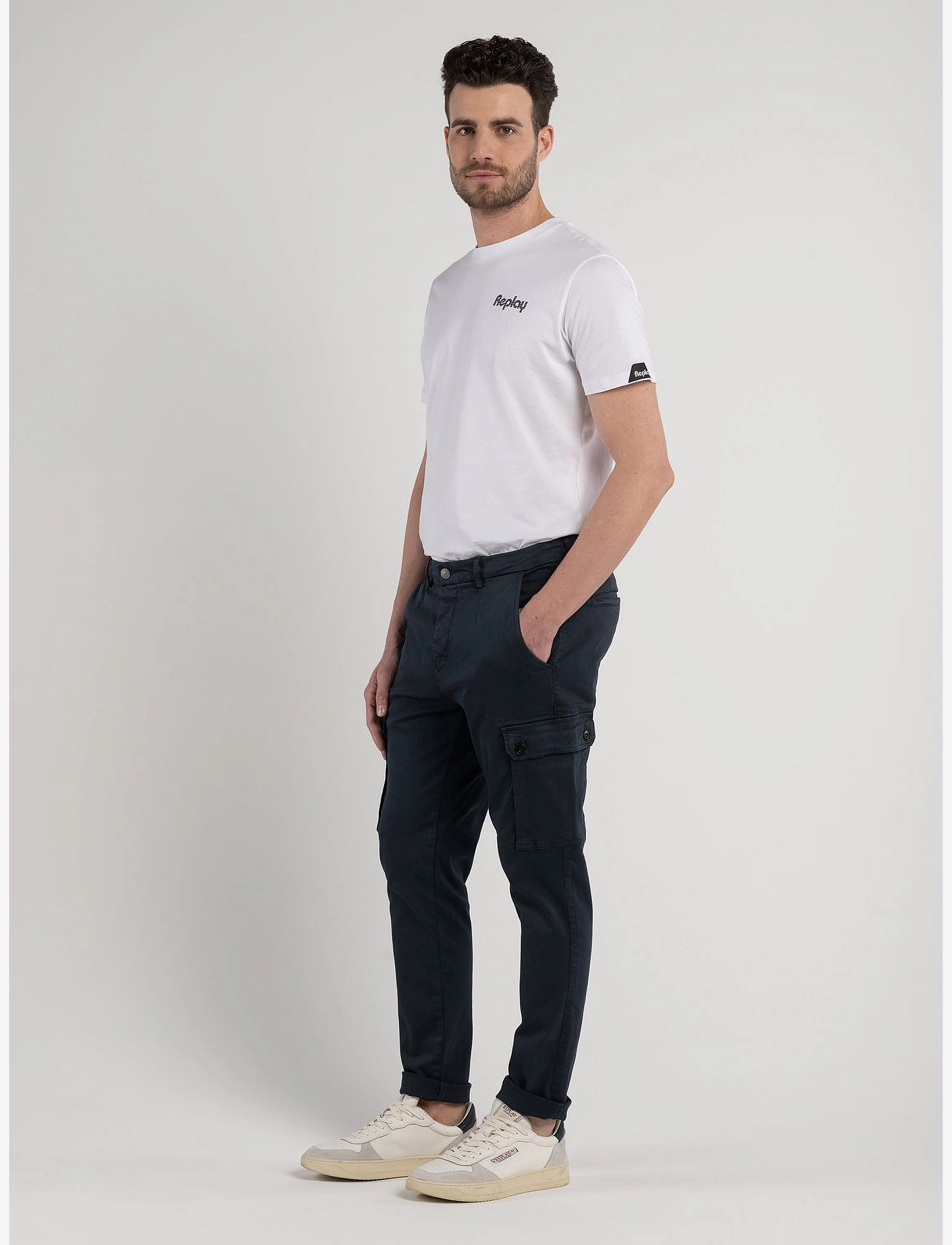 Replay - JAAN Trousers SLIM Hypercargo Color - blue - 4
