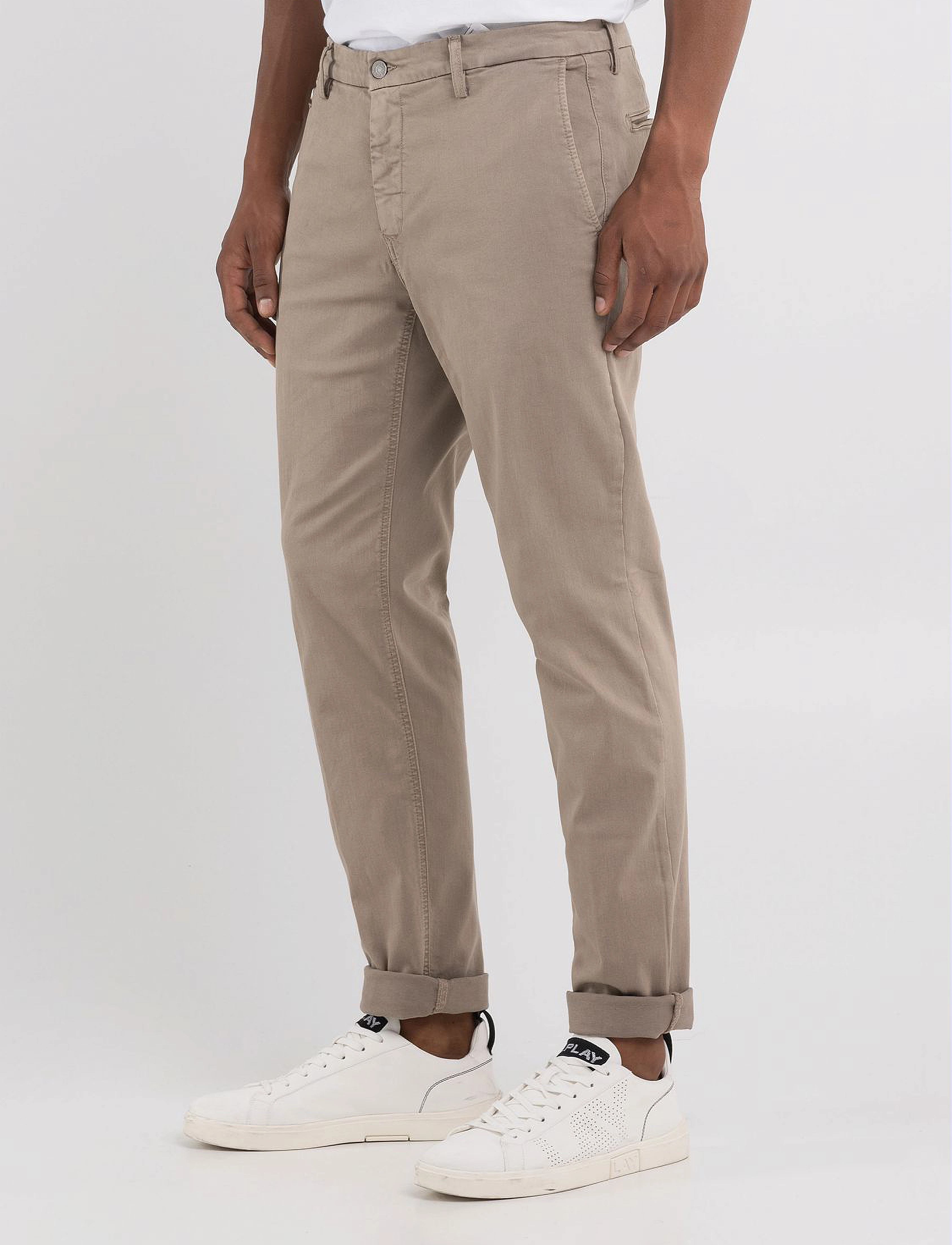 Replay - BENNI Trousers REGULAR Hyperchino Color Xlite - beige - 0