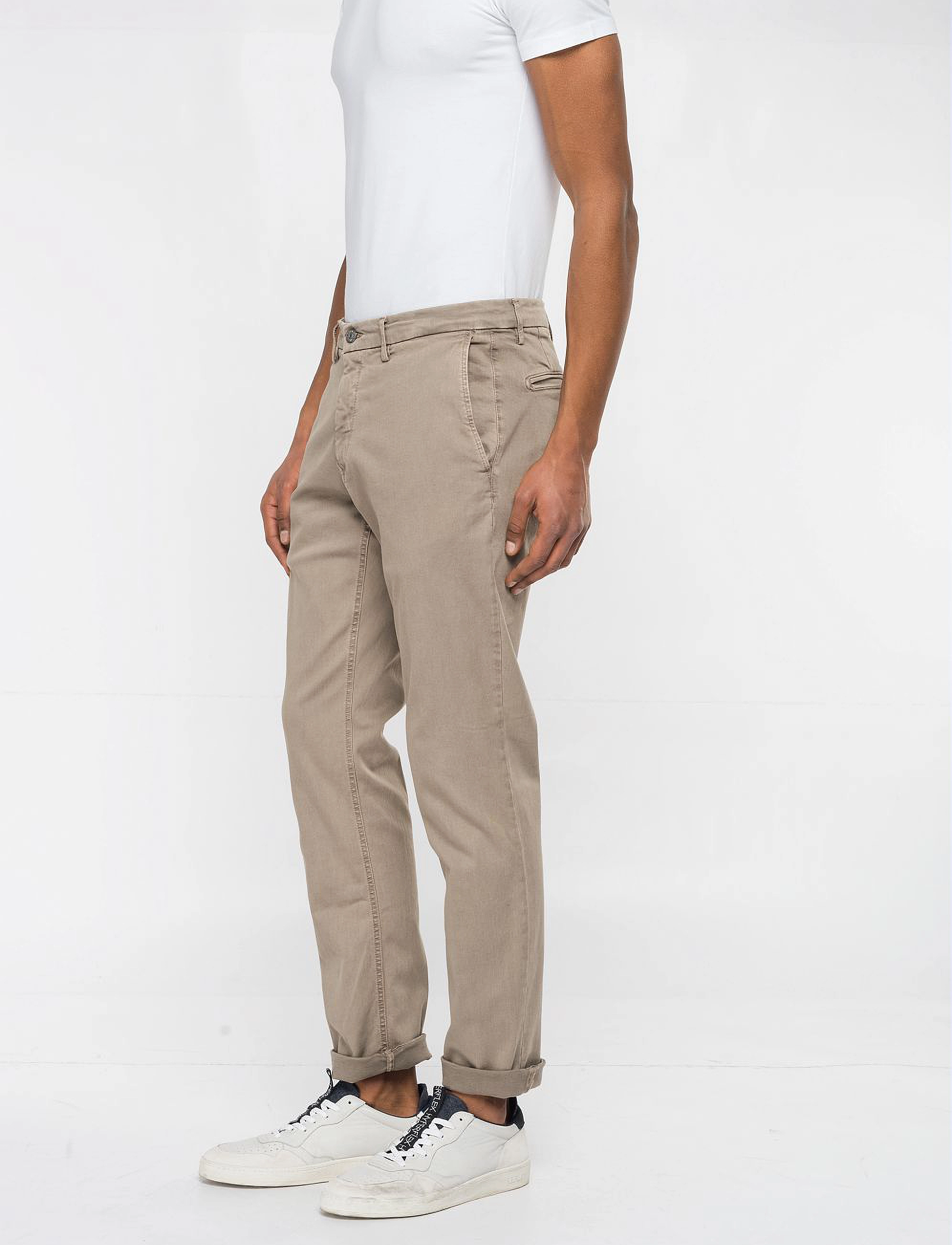 Replay - BENNI Trousers REGULAR Hyperchino Color Xlite - beige - 4