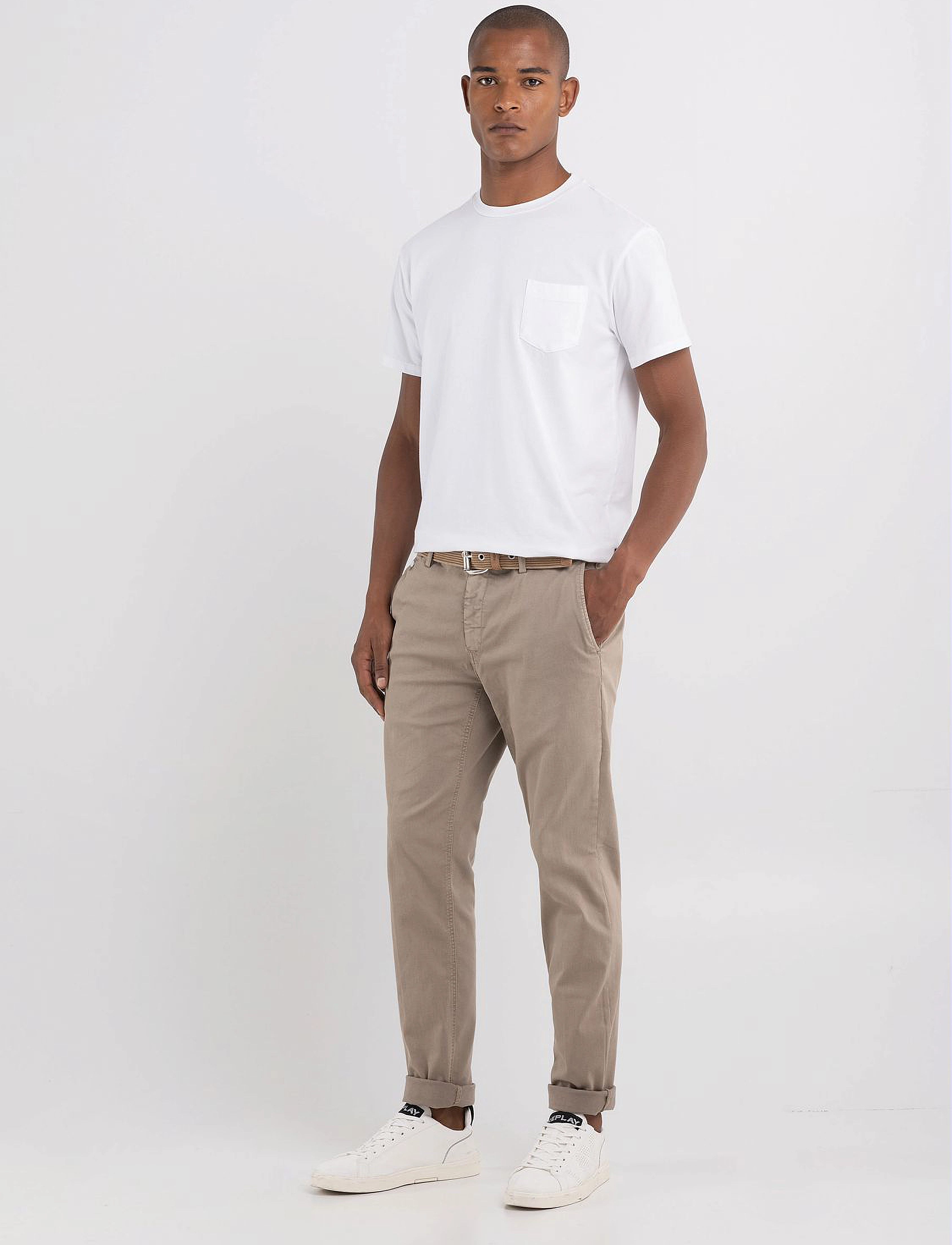 Replay - BENNI Trousers REGULAR Hyperchino Color Xlite - beige - 5