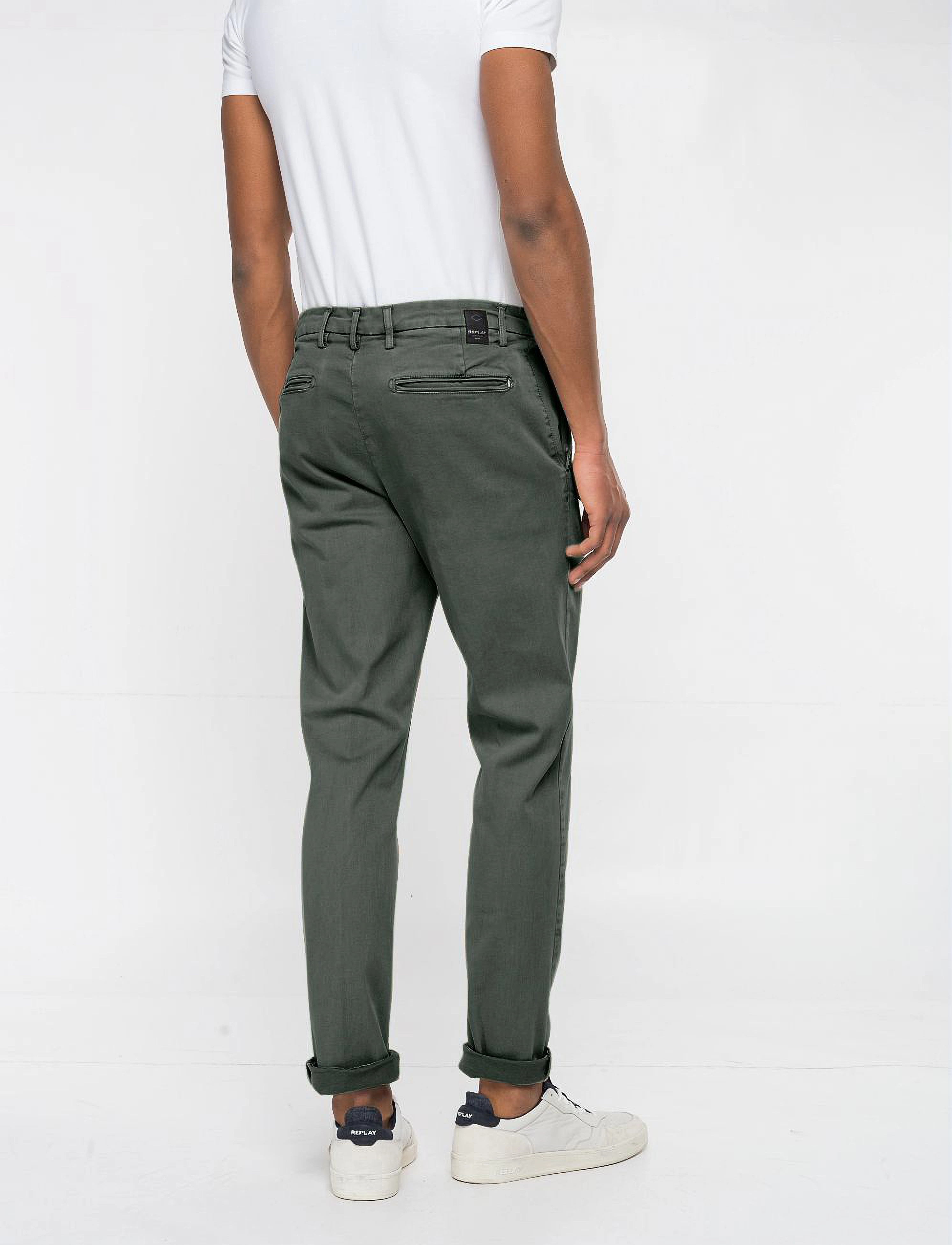 Replay - BENNI Trousers REGULAR Hyperchino Color Xlite - green - 5