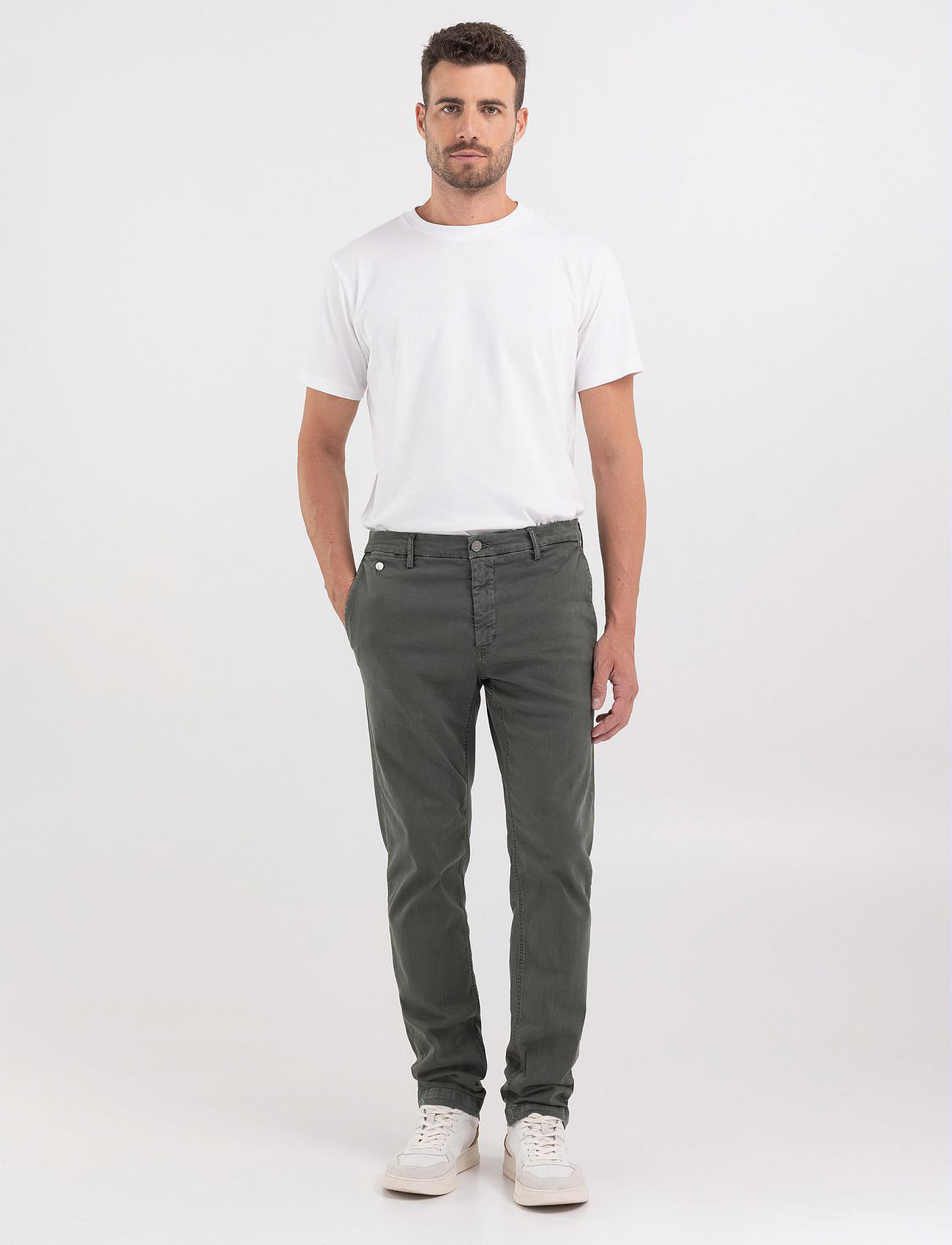 Replay - BENNI Trousers REGULAR Hyperchino Color Xlite - green - 0