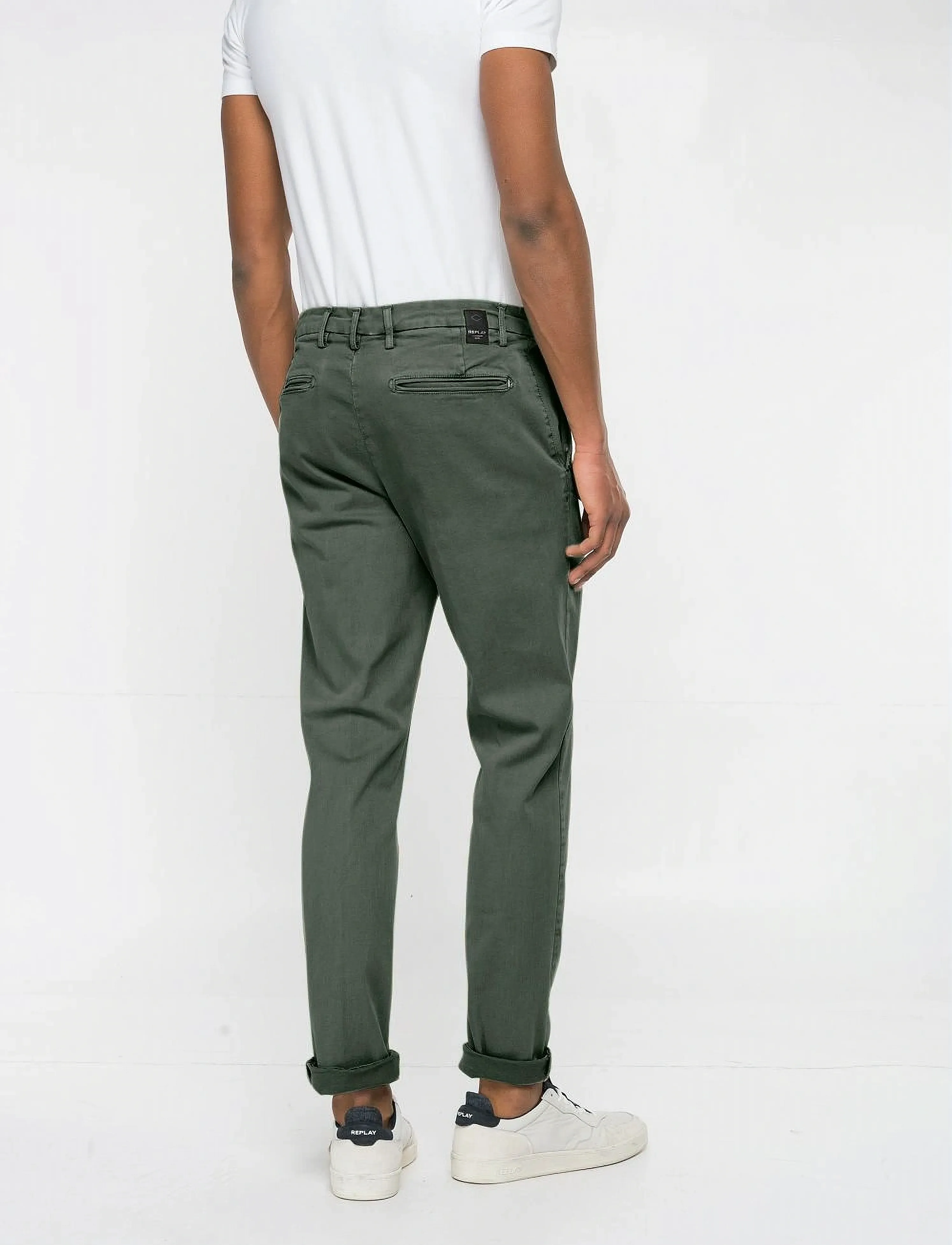 Replay - BENNI Trousers REGULAR Hyperchino Color Xlite - green - 3