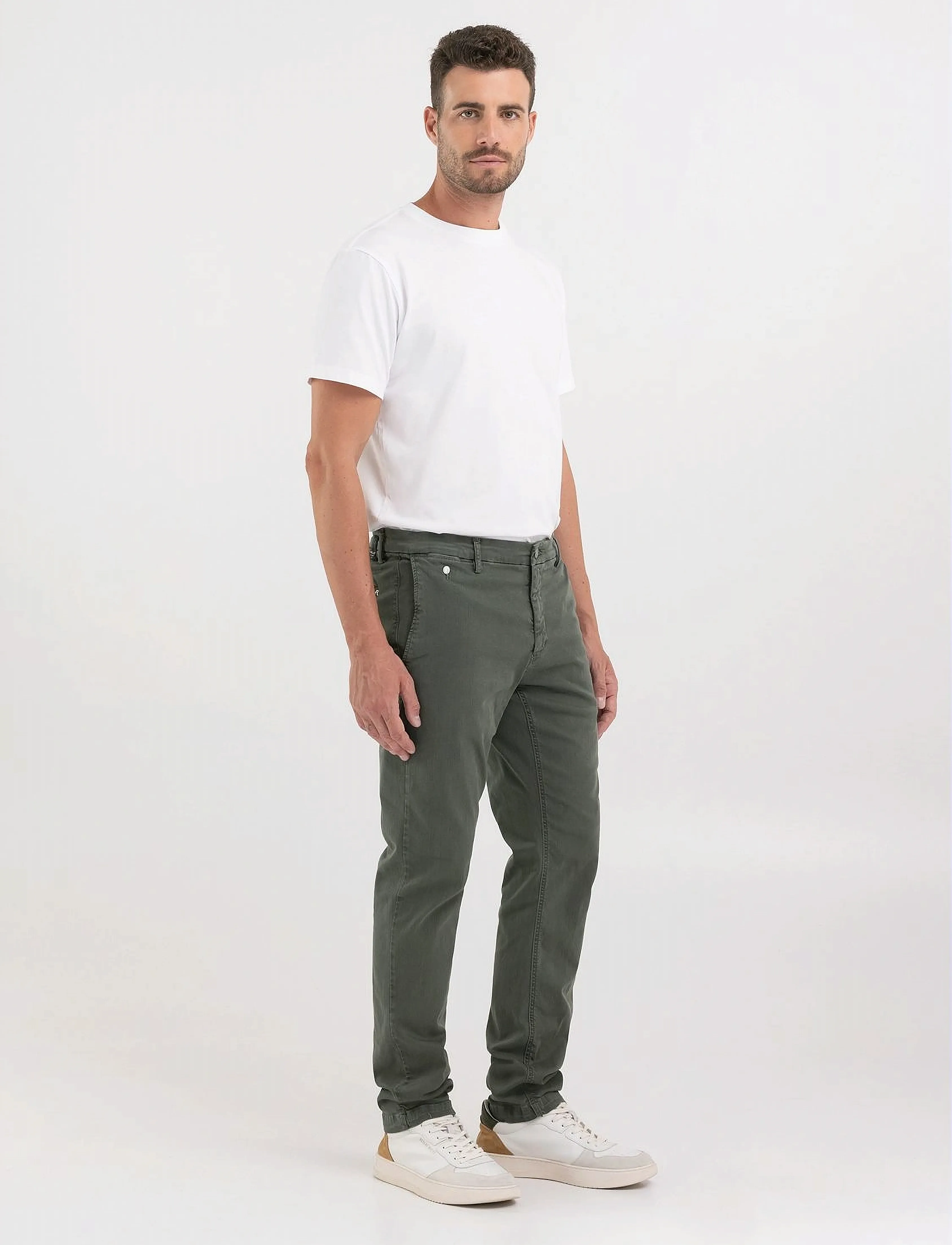 Replay - BENNI Trousers REGULAR Hyperchino Color Xlite - green - 5