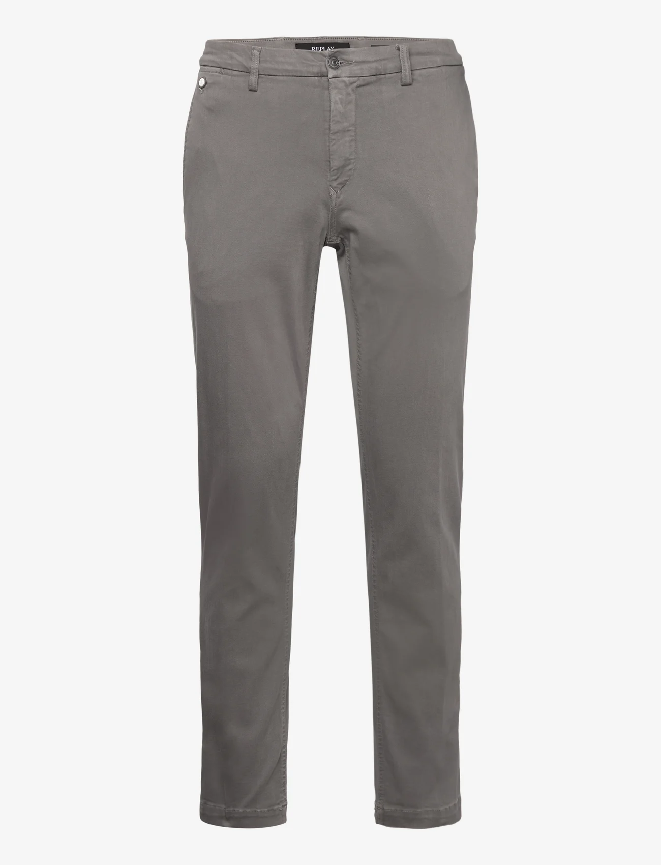 Replay - BENNI Trousers REGULAR Hyperchino Color Xlite - chinosy - grey - 0