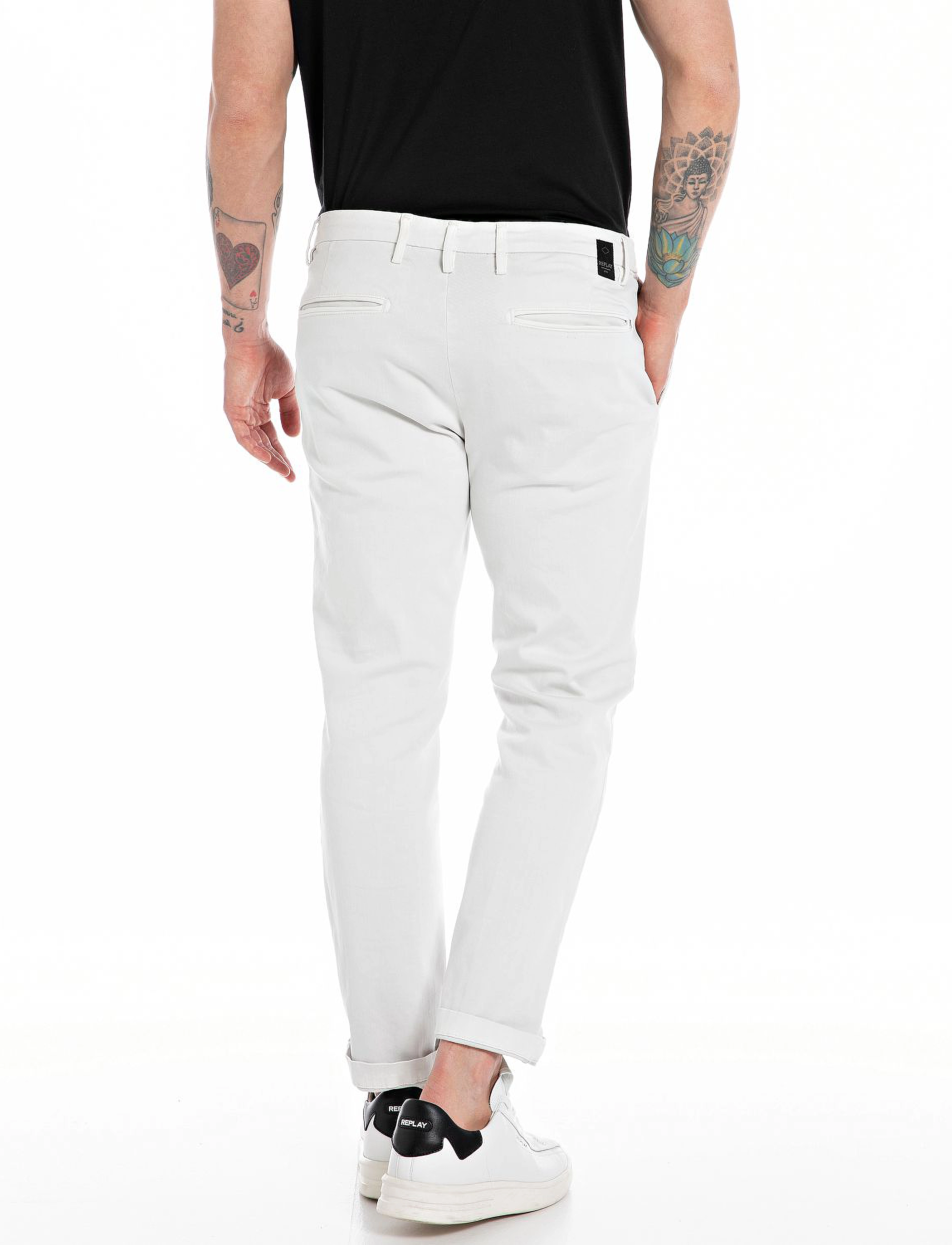 Replay - BENNI Trousers REGULAR Hyperchino Color Xlite - grey - 3