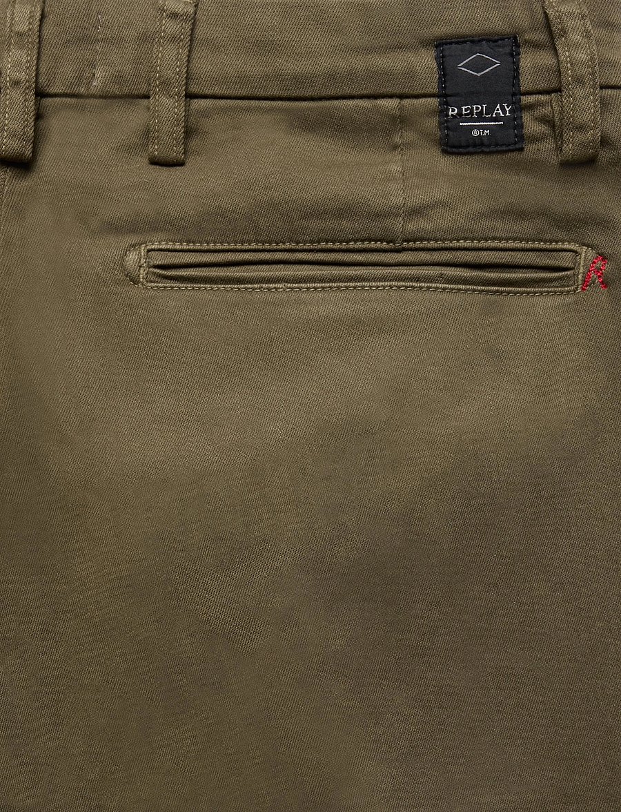 Replay - BENNI REGULAR Hyperchino Color Xlite DENIM Trousers - freizeithosen - green - 2