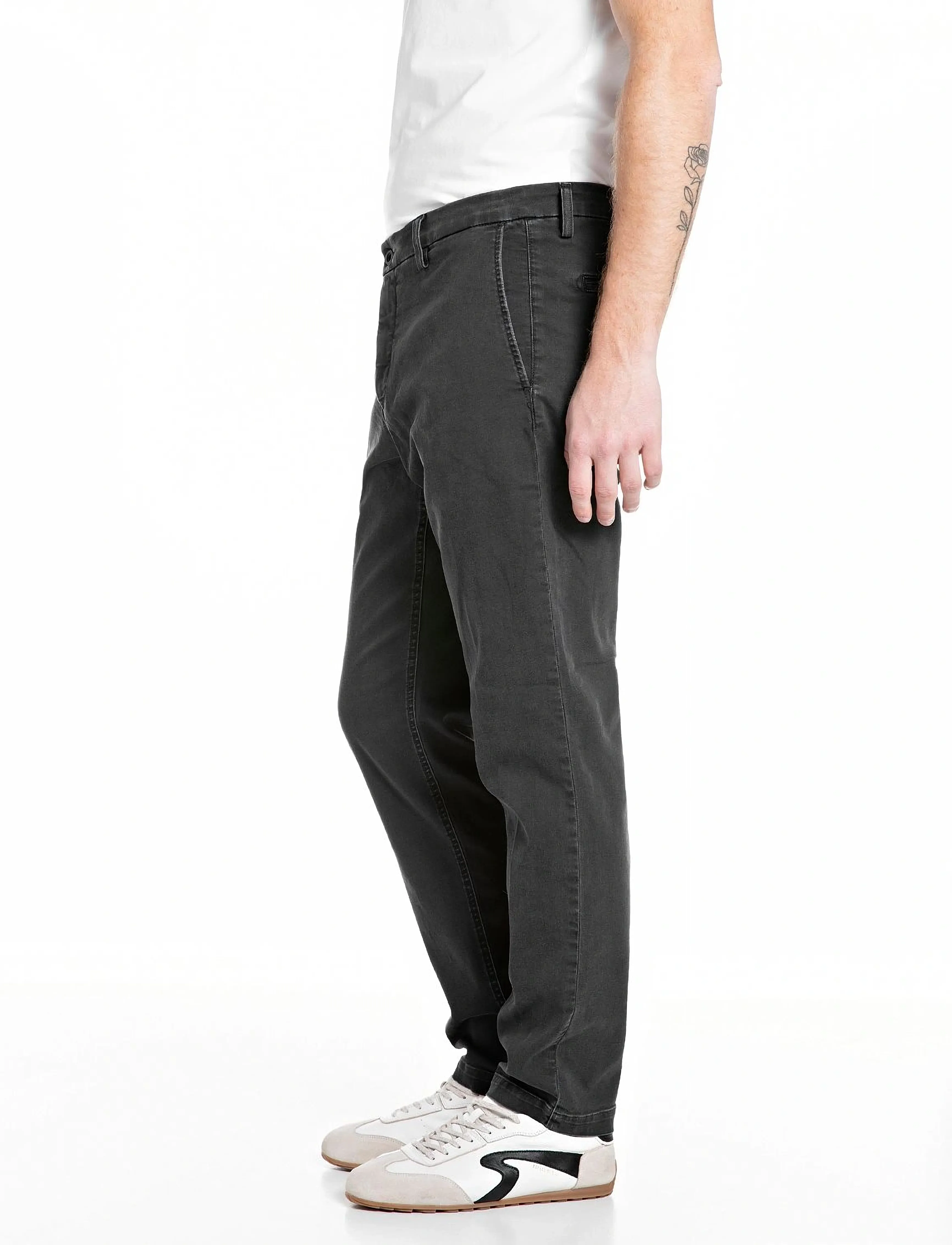 Replay - BENNI Trousers REGULAR Touch - casual - black - 4