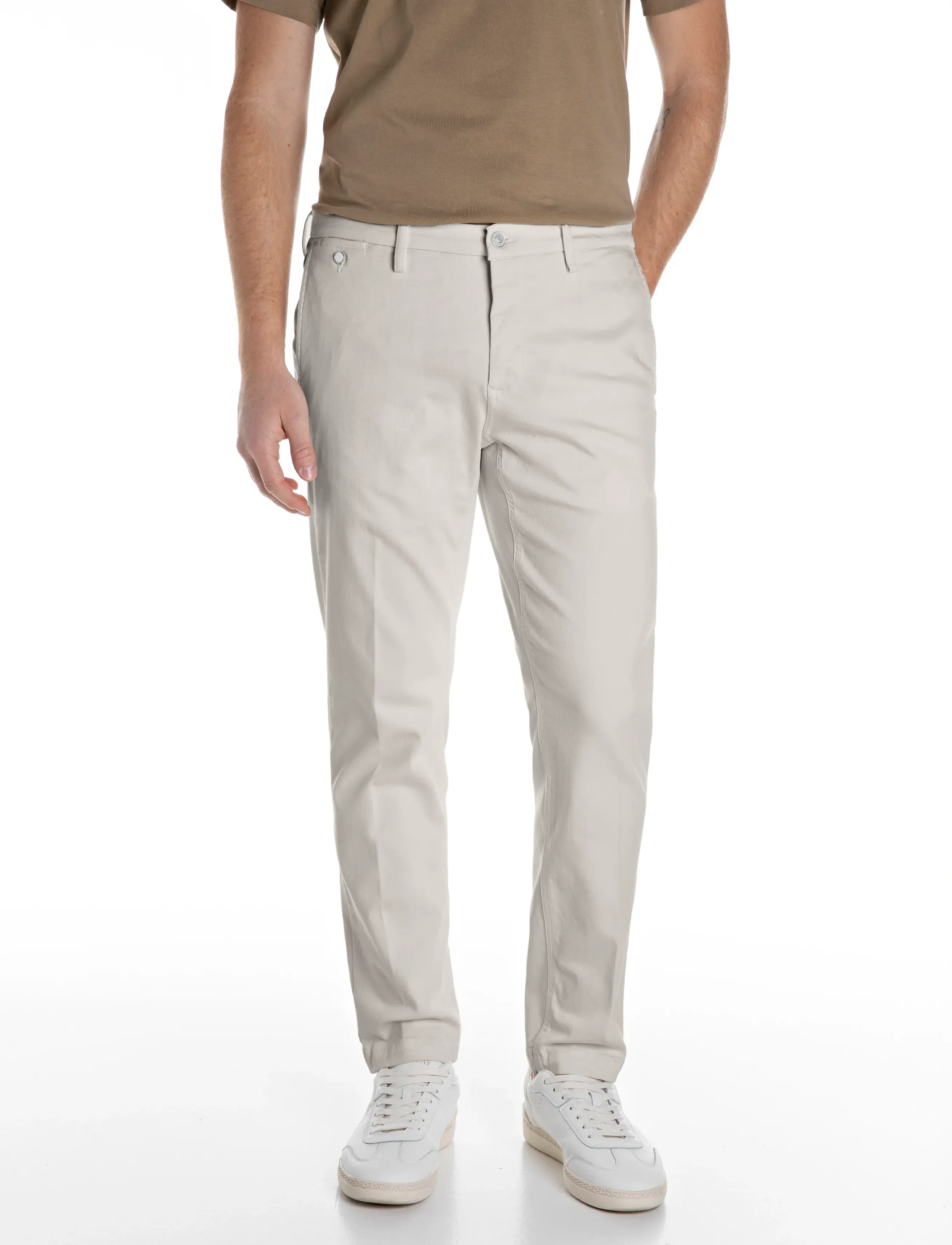 Replay BENNI Trousers REGULAR Hyperchino Color Xlite - Vabaaja püksid - BEIGE / cream