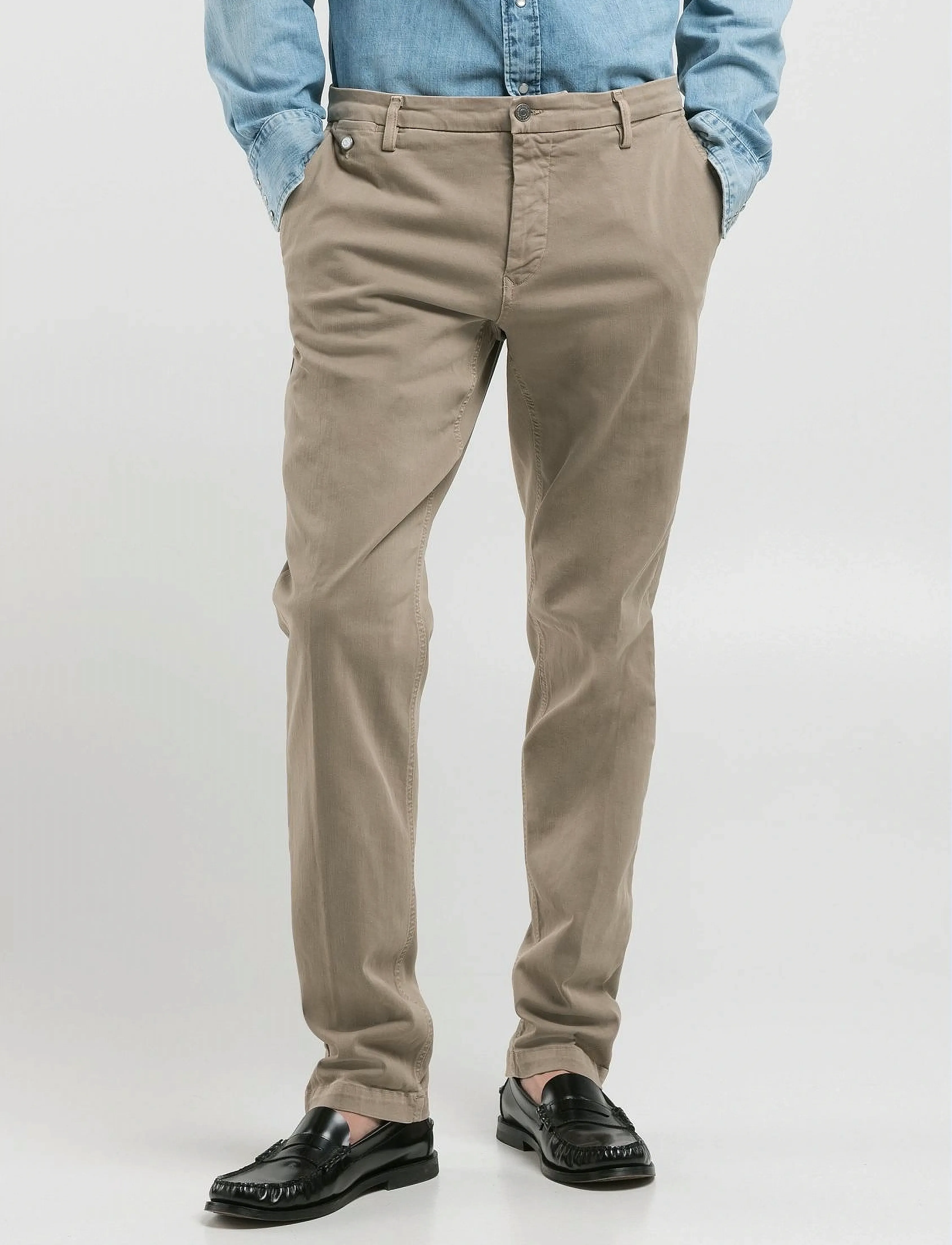 Replay BENNI Trousers REGULAR Hyperchino Color Xlite - Püksid - BEIGE / beige