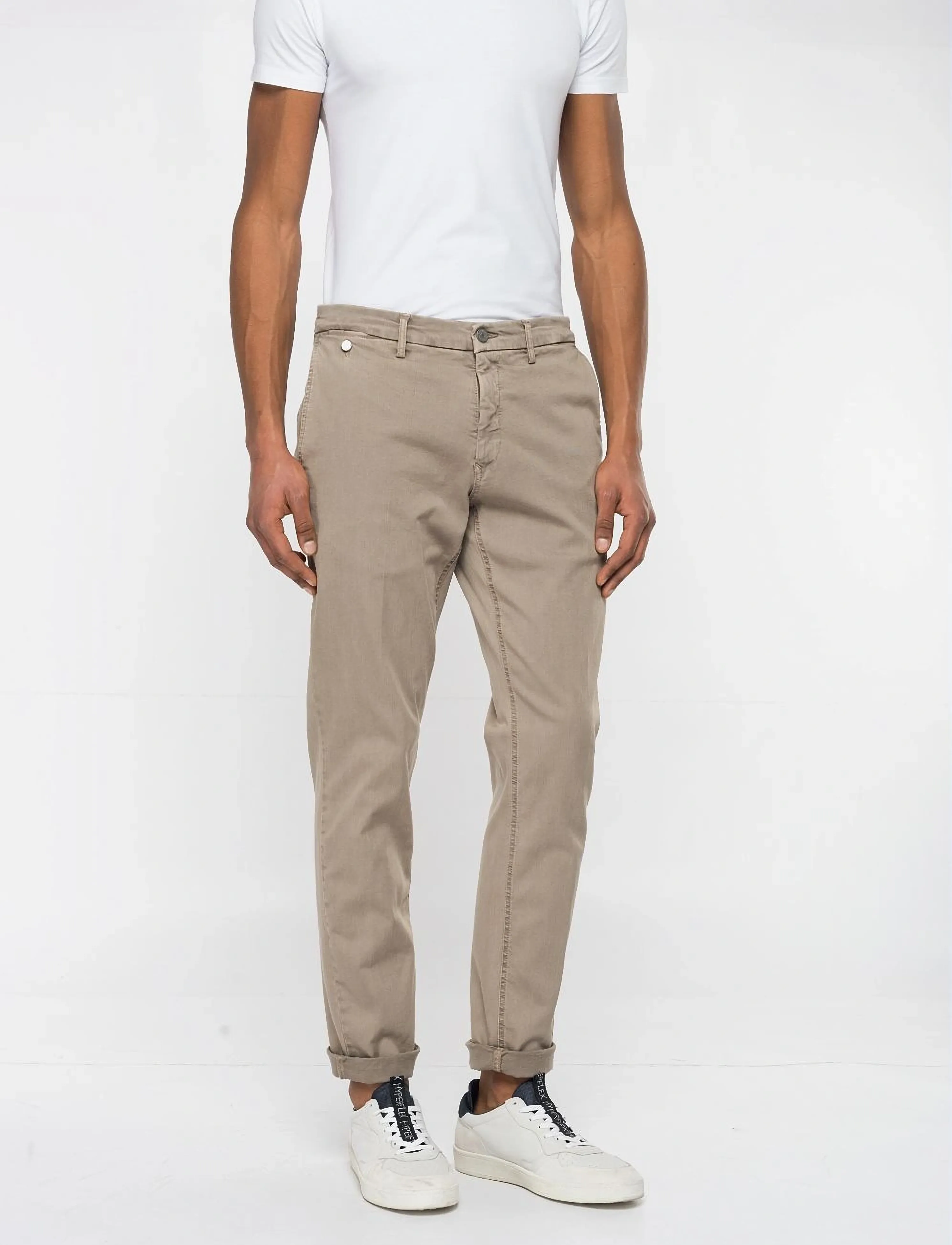 Replay - BENNI REGULAR Hyperchino Color Xlite  DENIM Trousers - casual byxor - beige - 0