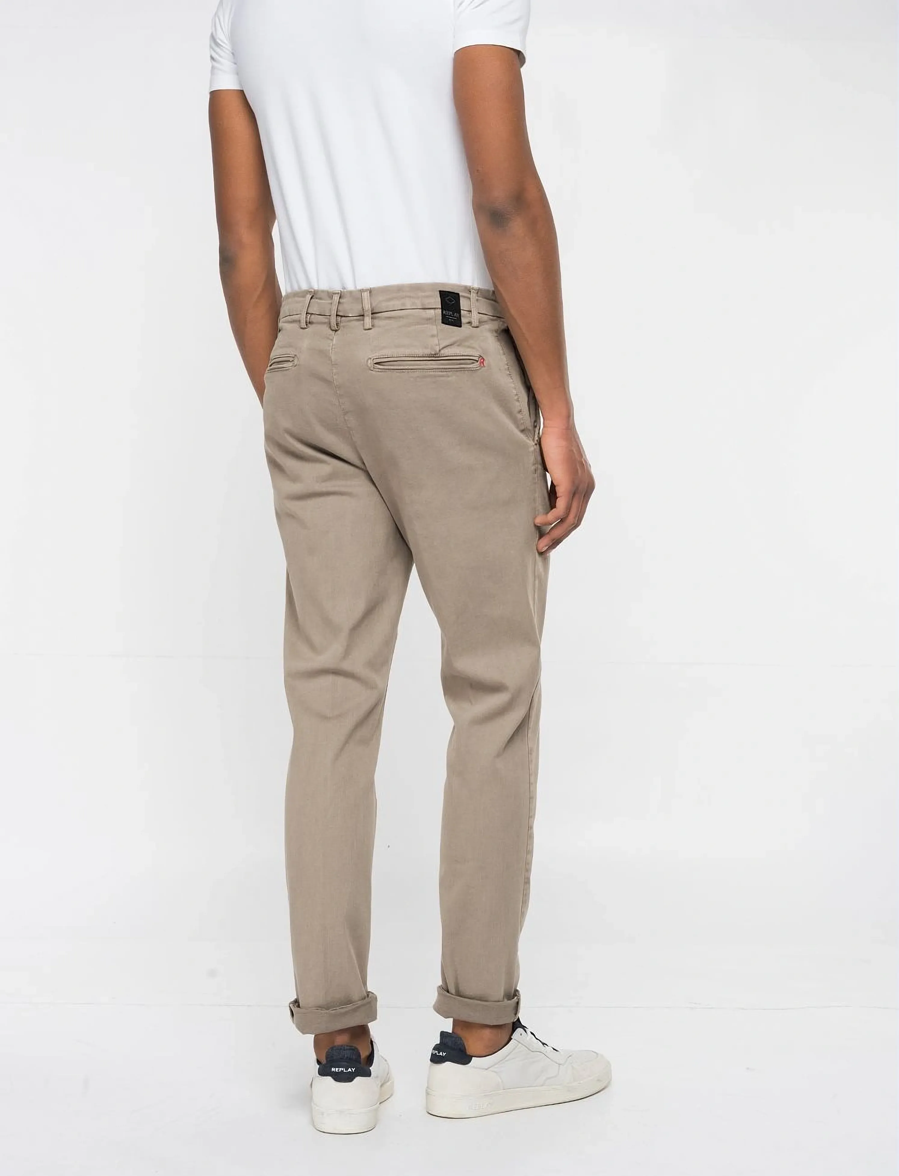 Replay - BENNI Trousers REGULAR Hyperchino Color Xlite - casual - beige - 3