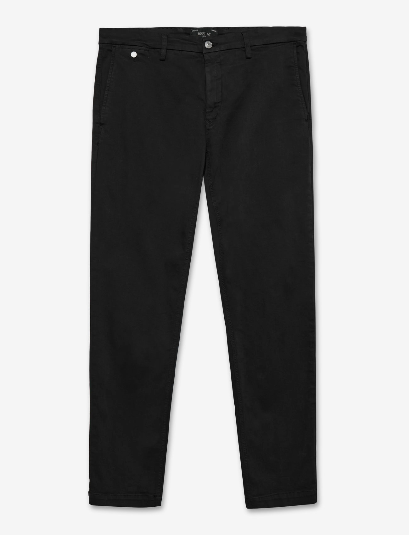 Replay - BENNI Trousers REGULAR Hyperchino Color Xlite - chinos - black - 1