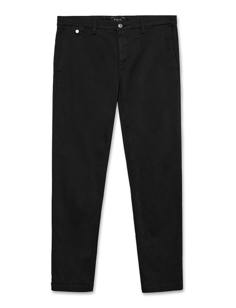 Replay - BENNI Trousers REGULAR Hyperchino Color Xlite - chinos - black - 1
