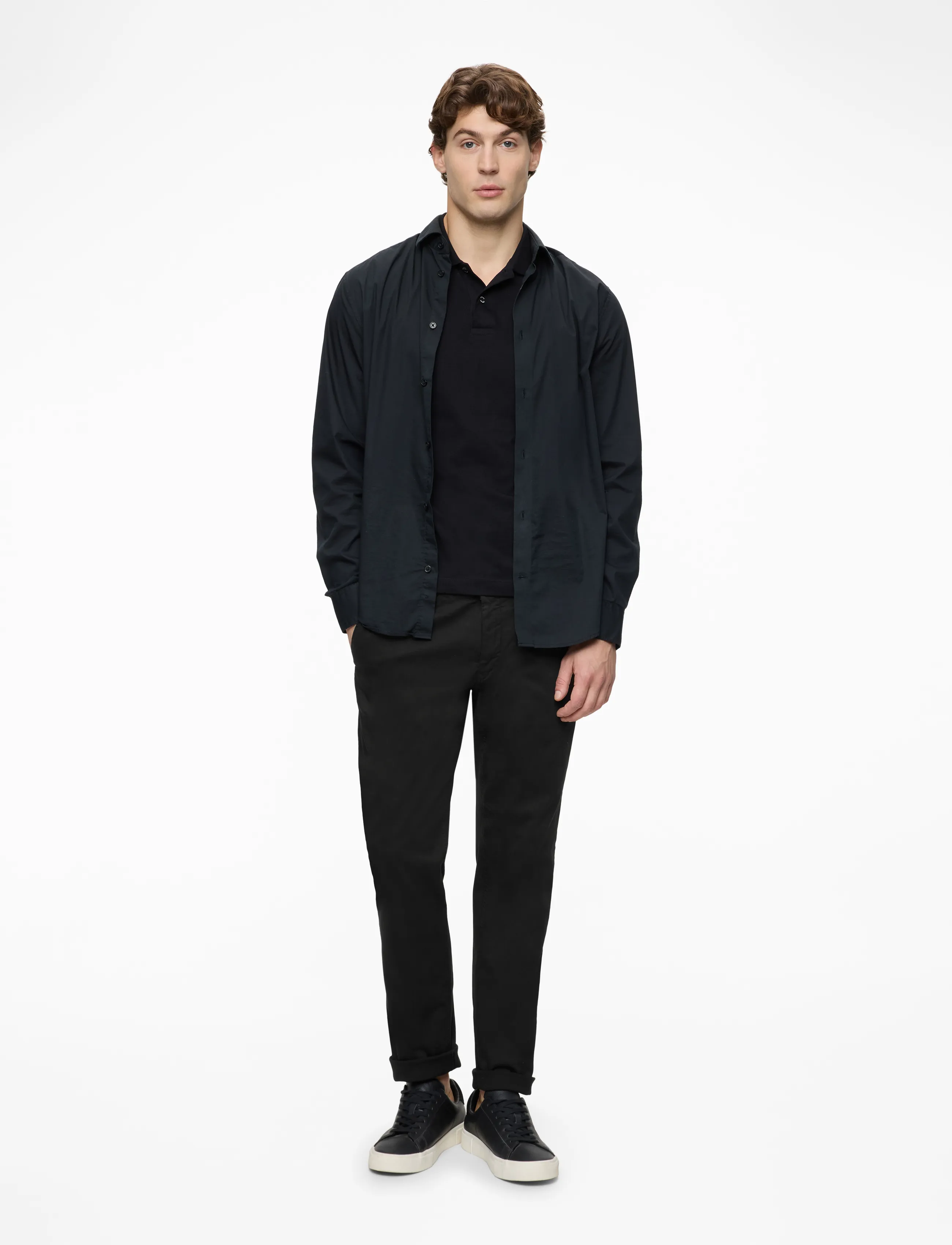 Replay - BENNI Trousers REGULAR Hyperchino Color Xlite - casual trousers - black - 2
