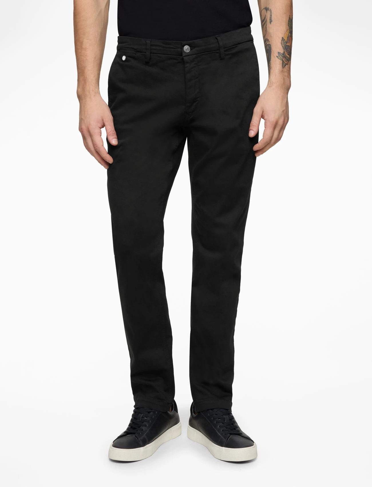 Replay - BENNI Trousers REGULAR Hyperchino Color Xlite - chinos - black - 0