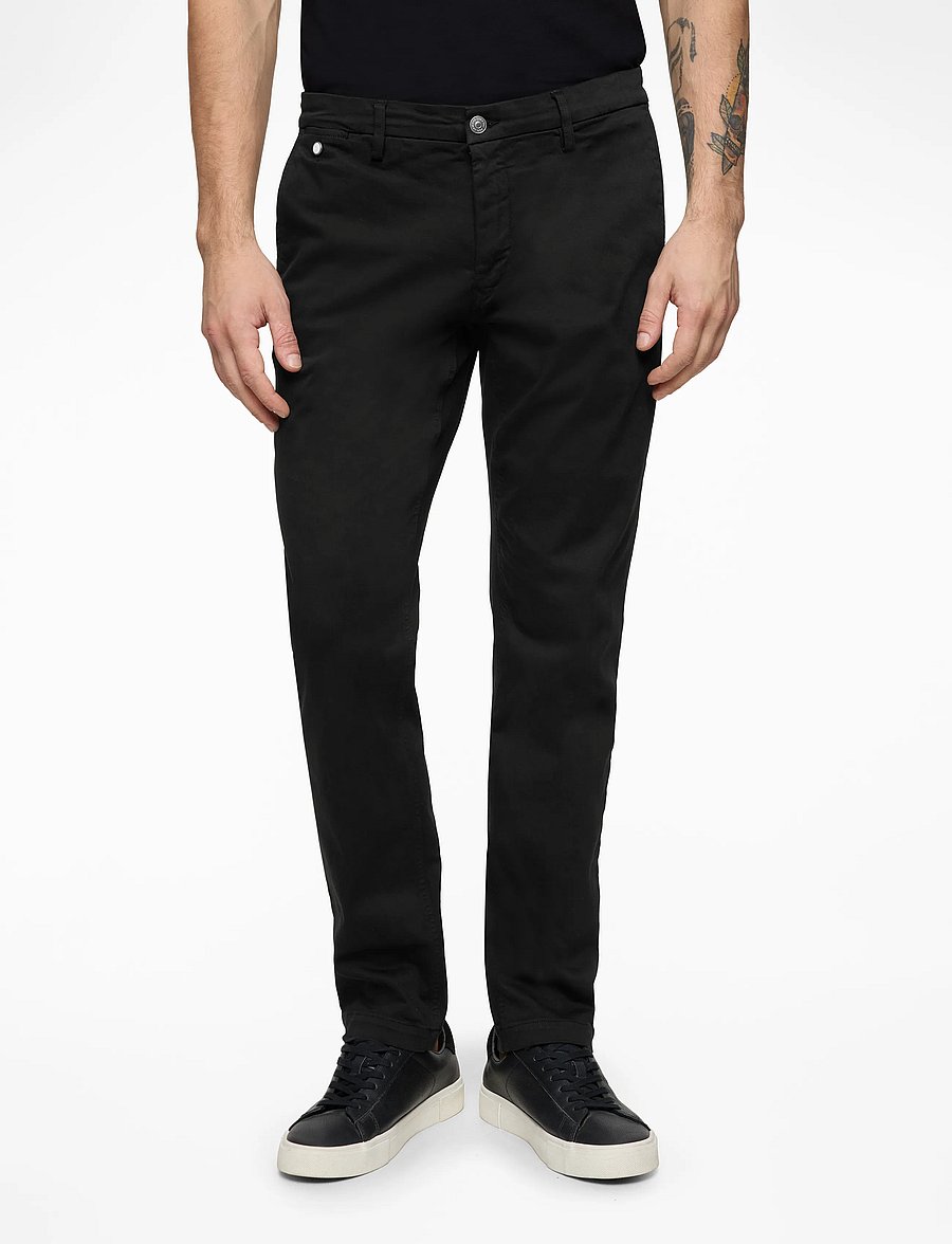 Replay - BENNI Trousers REGULAR Hyperchino Color Xlite - pantalons décontractés - black - 0