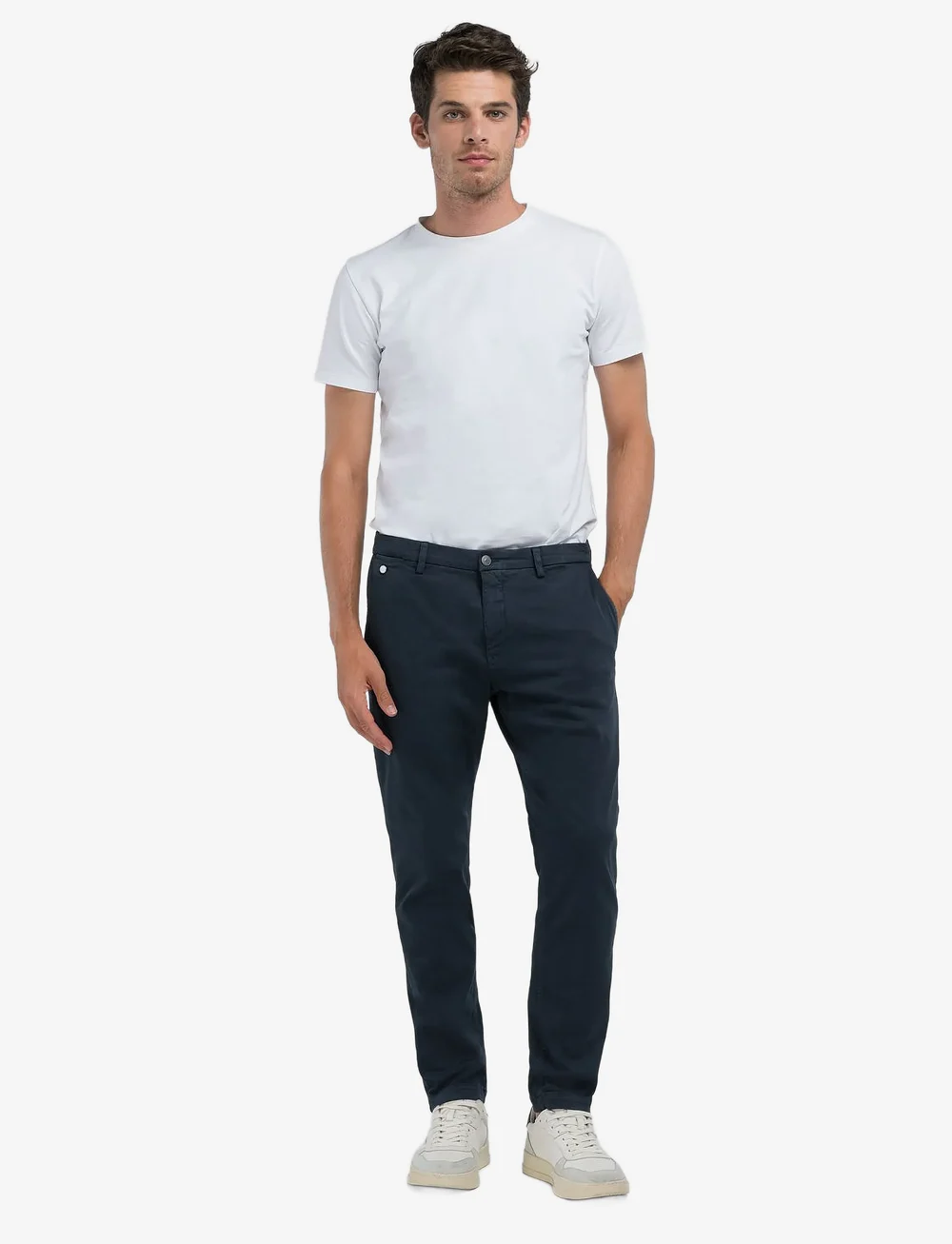 Replay - BENNI Trousers REGULAR Hyperchino Color Xlite - chinos - blue - 0