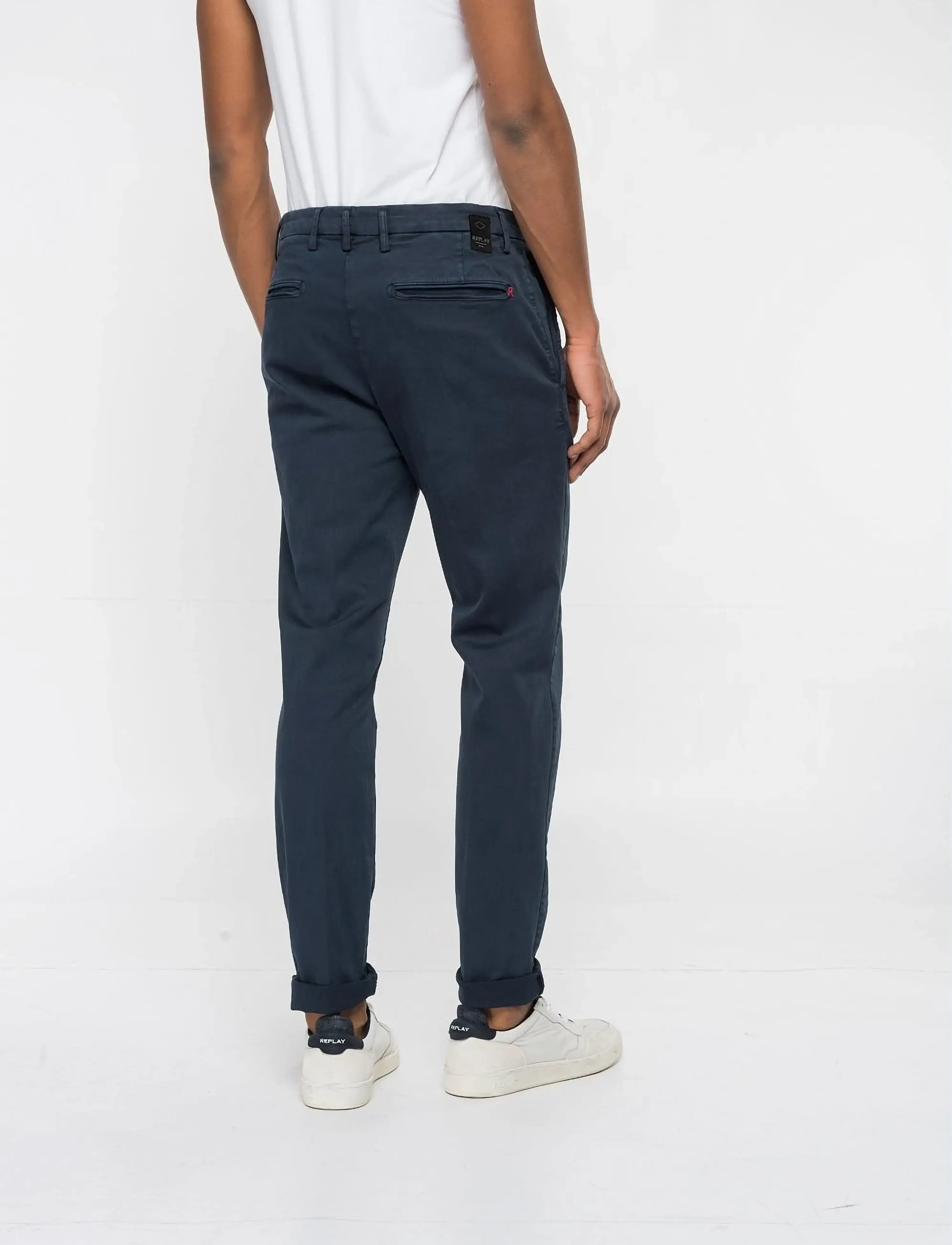 Replay - BENNI Trousers REGULAR Hyperchino Color Xlite - vabaaja püksid - blue - 3