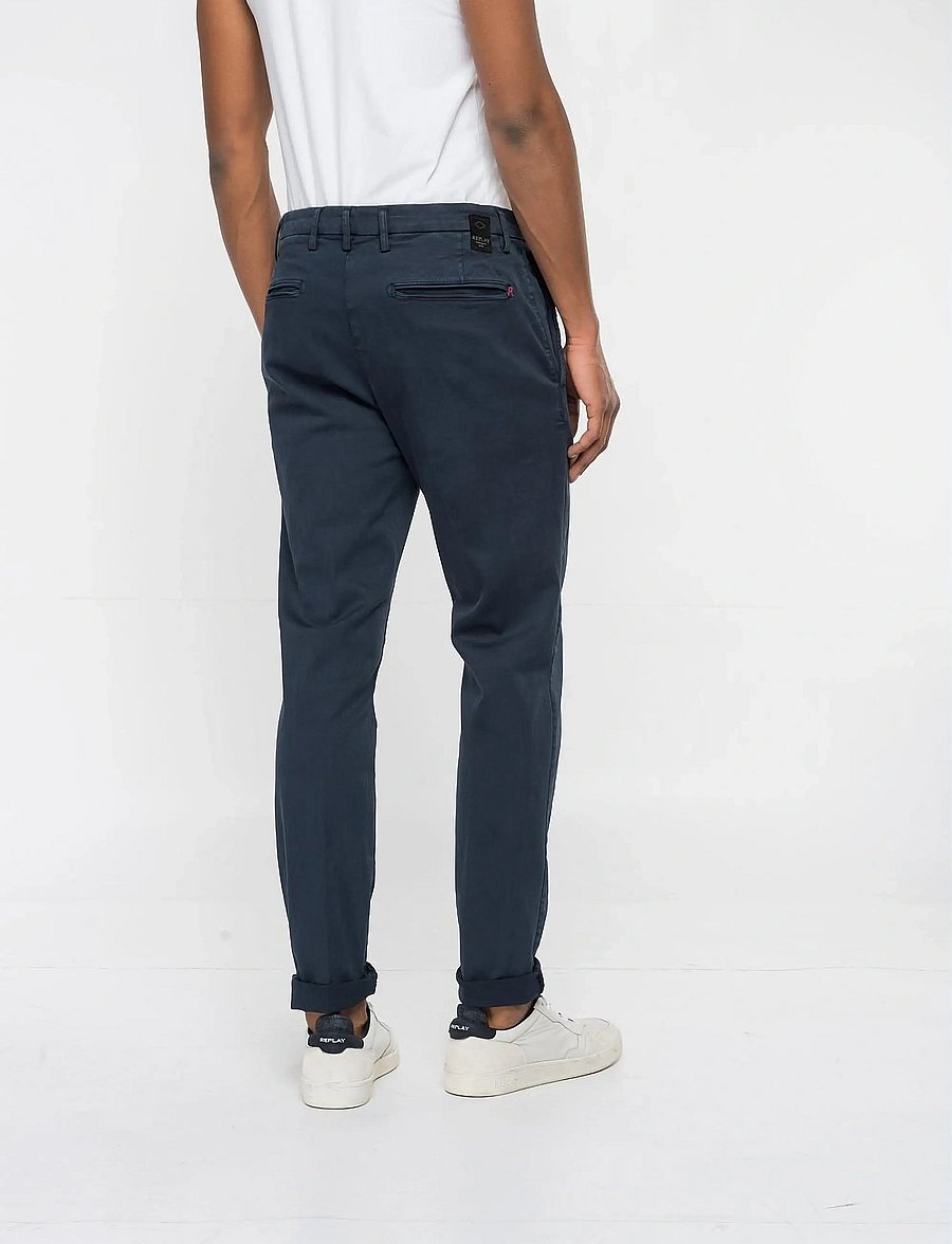 Replay - BENNI REGULAR Hyperchino Color Xlite DENIM Trousers ALABASTER - casual - blue - 3