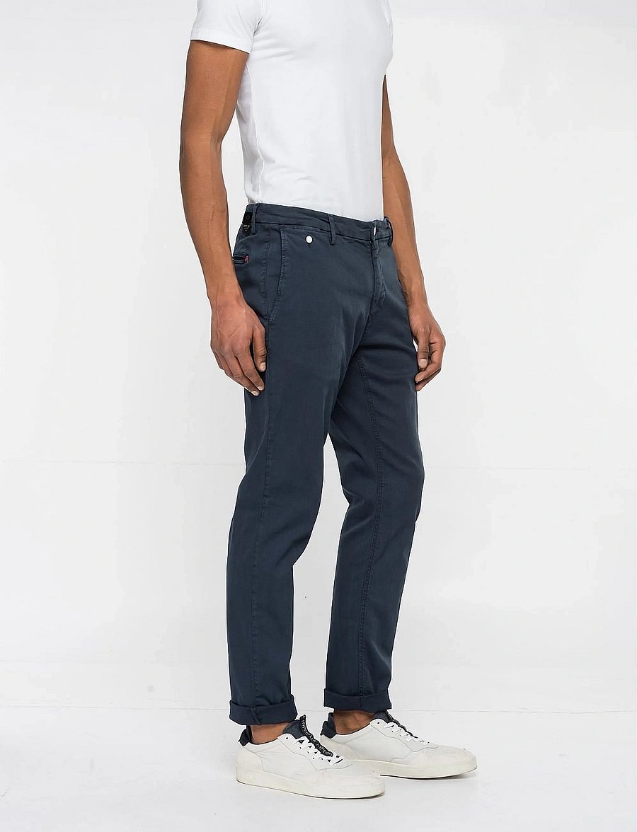 Replay - BENNI Trousers REGULAR Hyperchino Color Xlite - vabaaja püksid - blue - 4