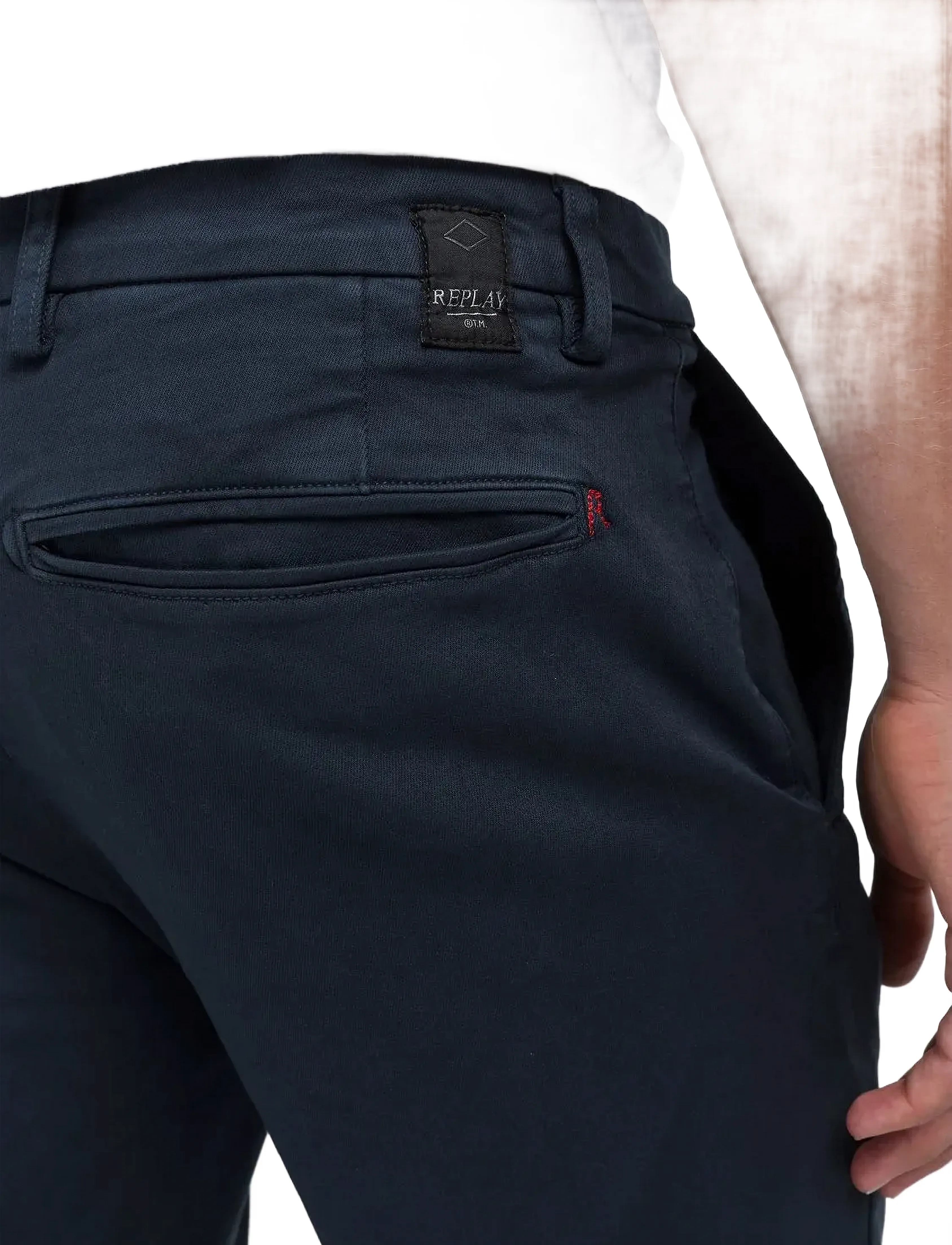 REPLAY Benni Regular Hyperchino Color Xlite Denim Trousers chinos herr – bild 7