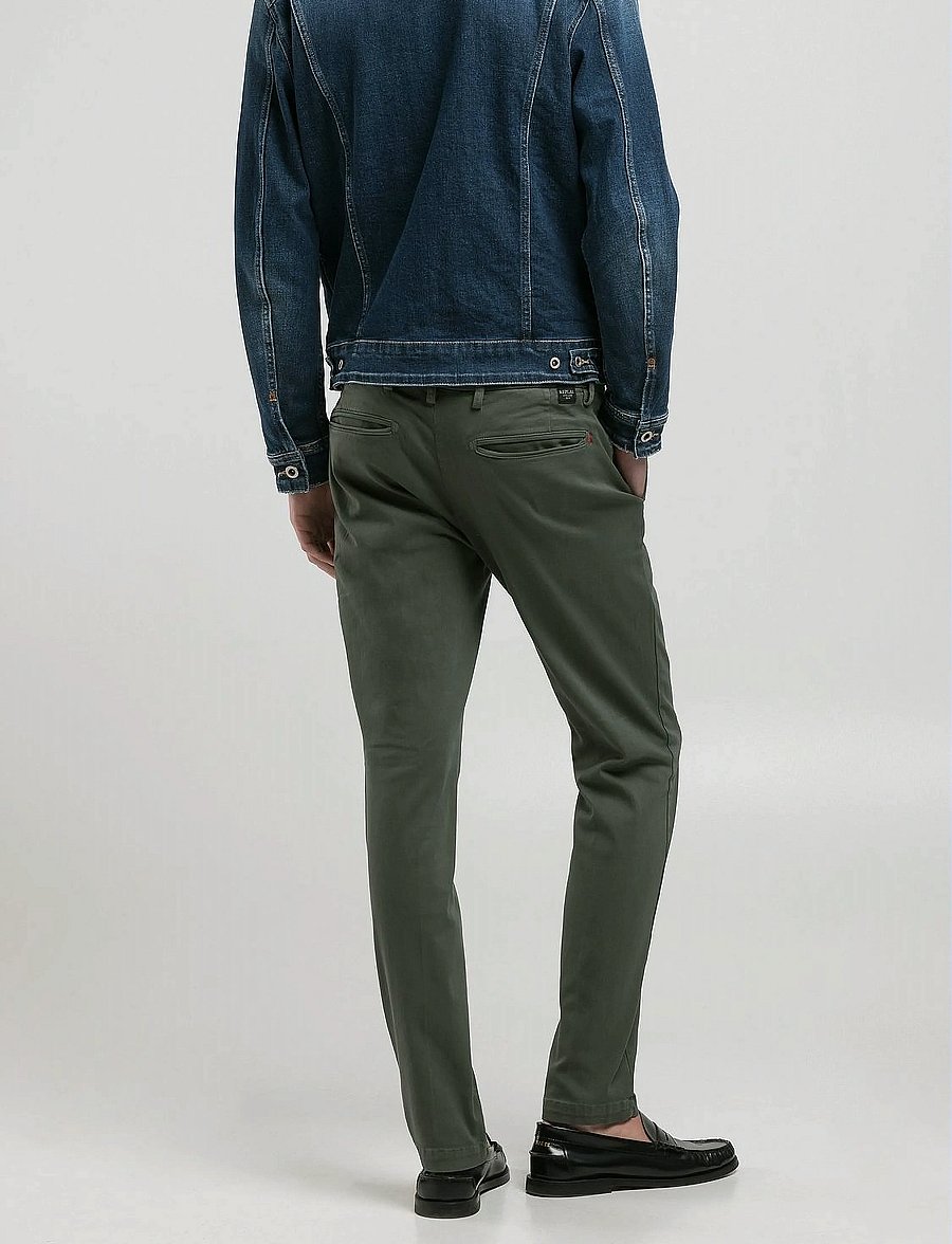 Replay - BENNI REGULAR Hyperchino Color Xlite DENIM Trousers - casual bukser - green - 4