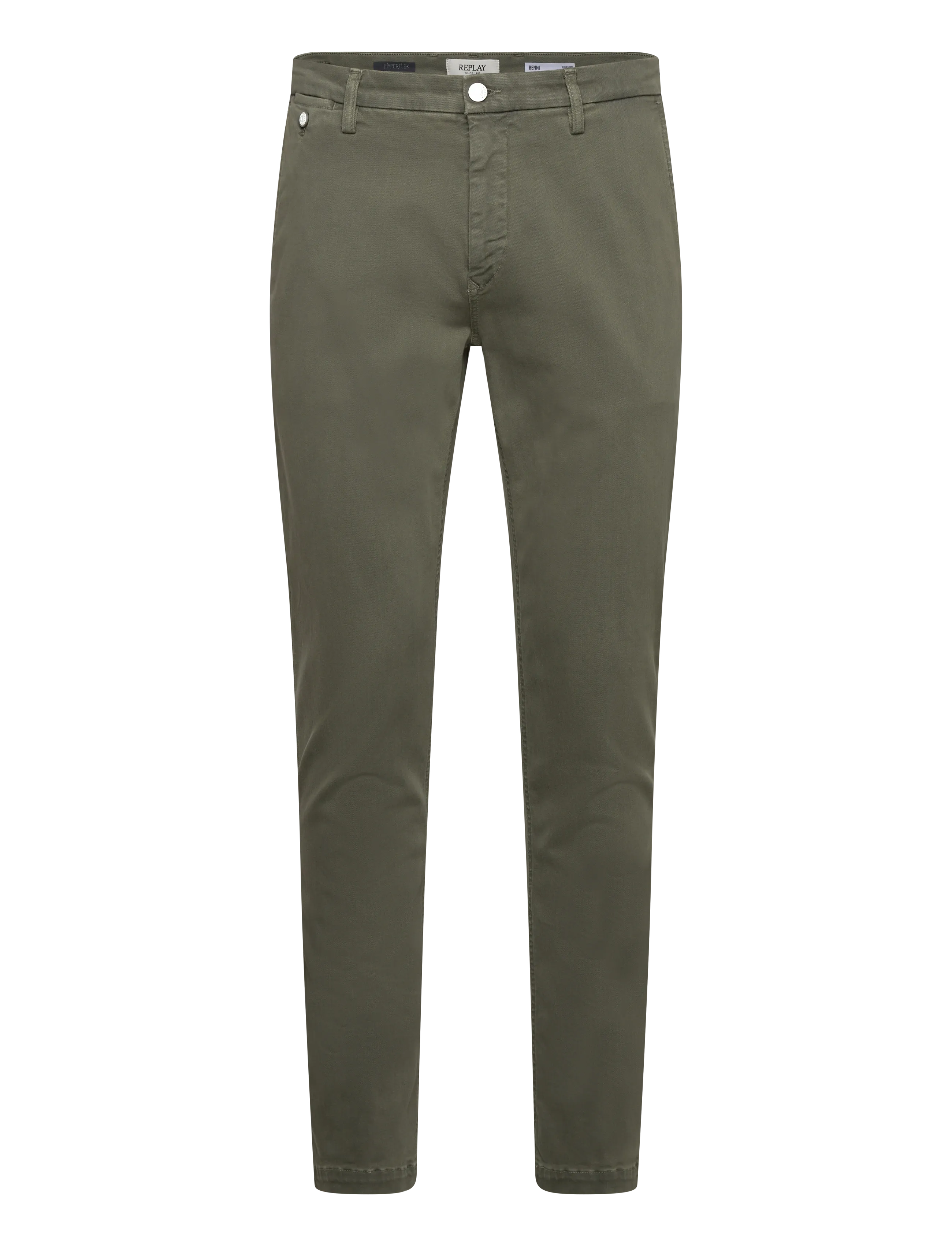 REPLAY Benni Hosen Regular Hyperchino Color Xlite Khaki - 36x32 - Herren