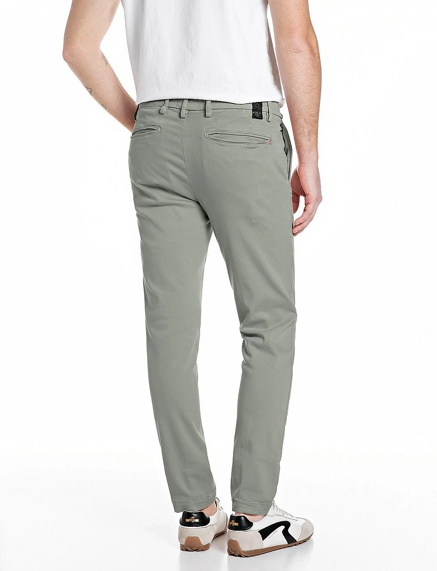 Replay - BENNI REGULAR Hyperchino Color Xlite DENIM Trousers - pantalons décontractés - green - 3