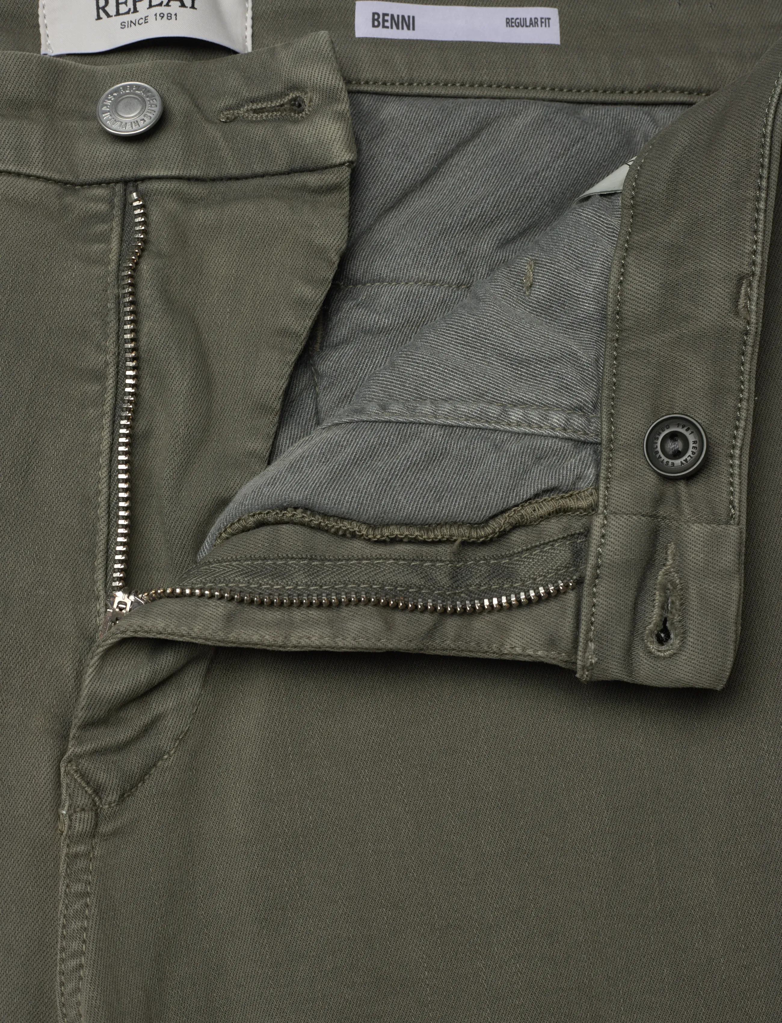 Replay - BENNI REGULAR Hyperchino Color Xlite  DENIM Trousers - pantalons décontractés - green - 5