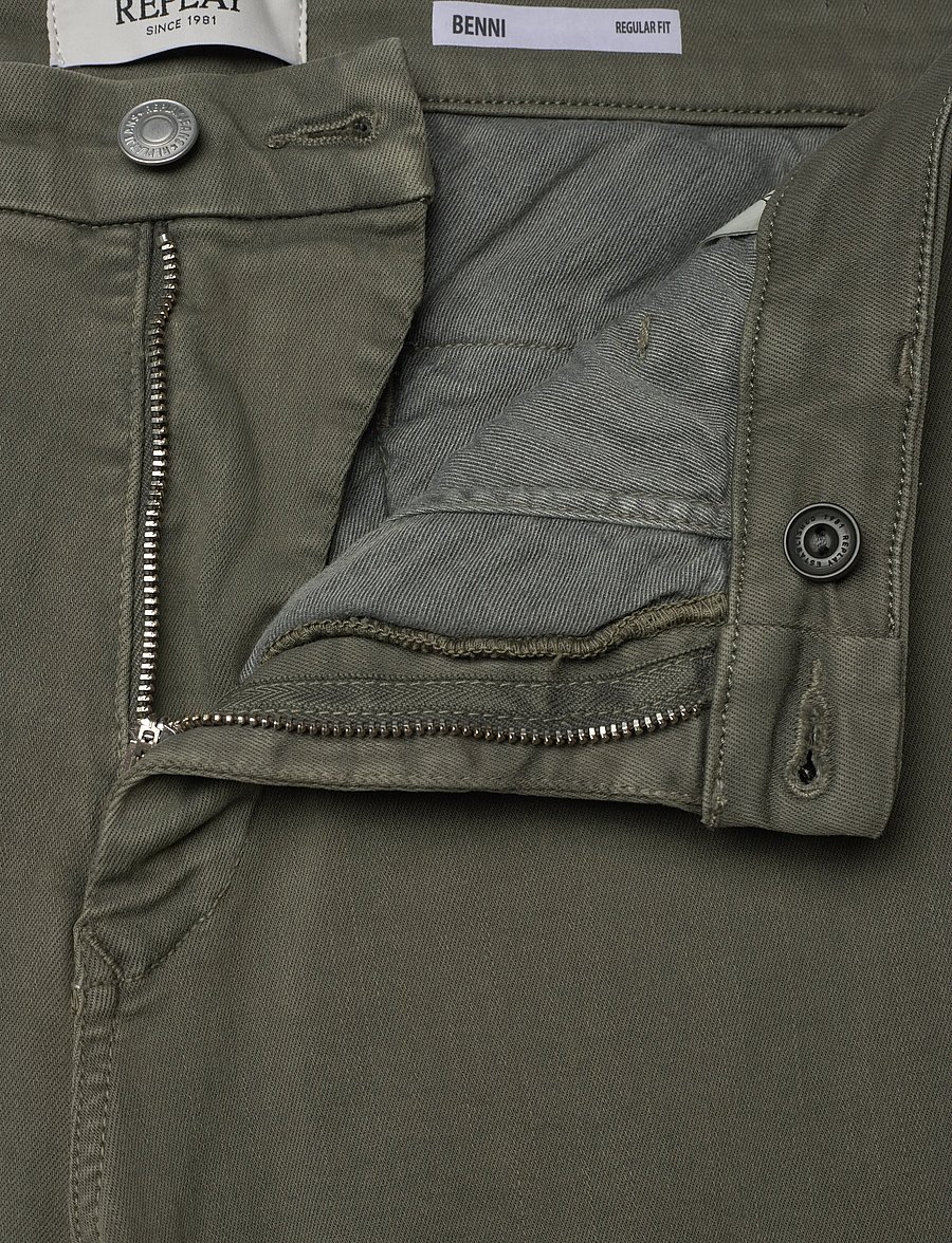 Replay - BENNI REGULAR Hyperchino Color Xlite DENIM Trousers - pantalons décontractés - green - 5