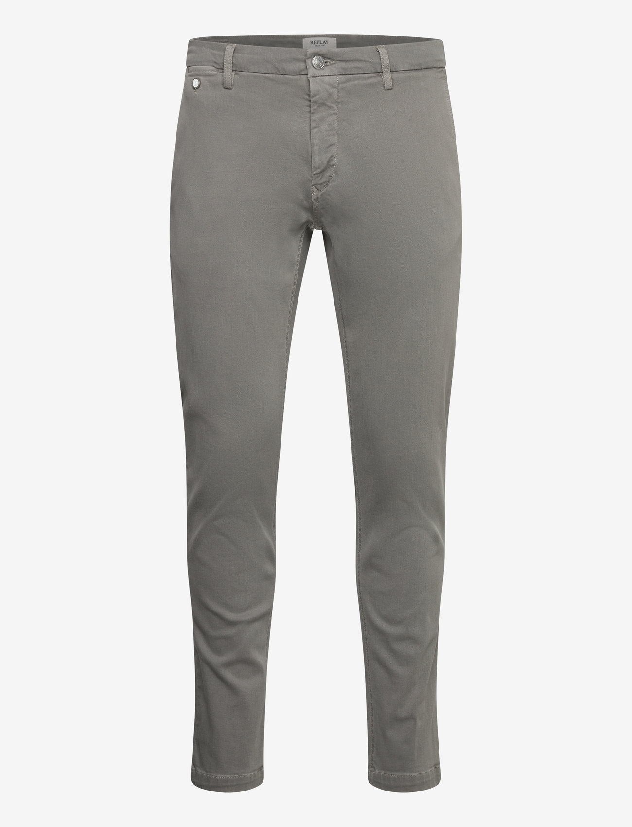 Replay - BENNI Trousers REGULAR Hyperchino Color Xlite - chinot - grey - 0
