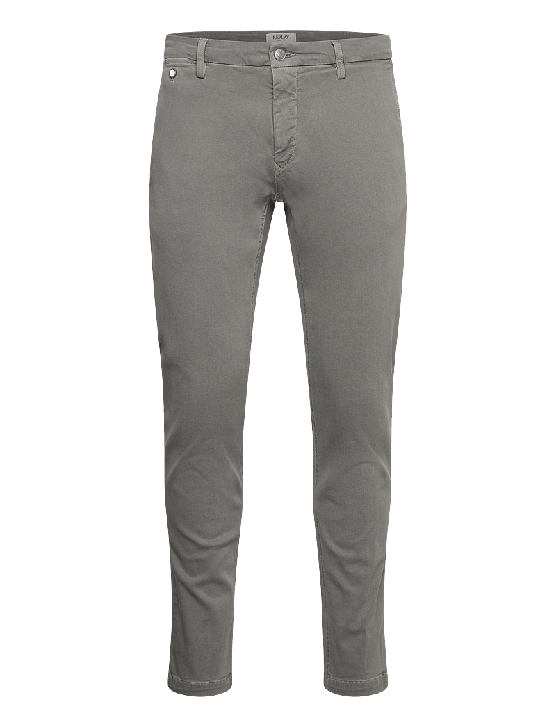 Replay - BENNI Trousers REGULAR Hyperchino Color Xlite - chinot - grey - 0