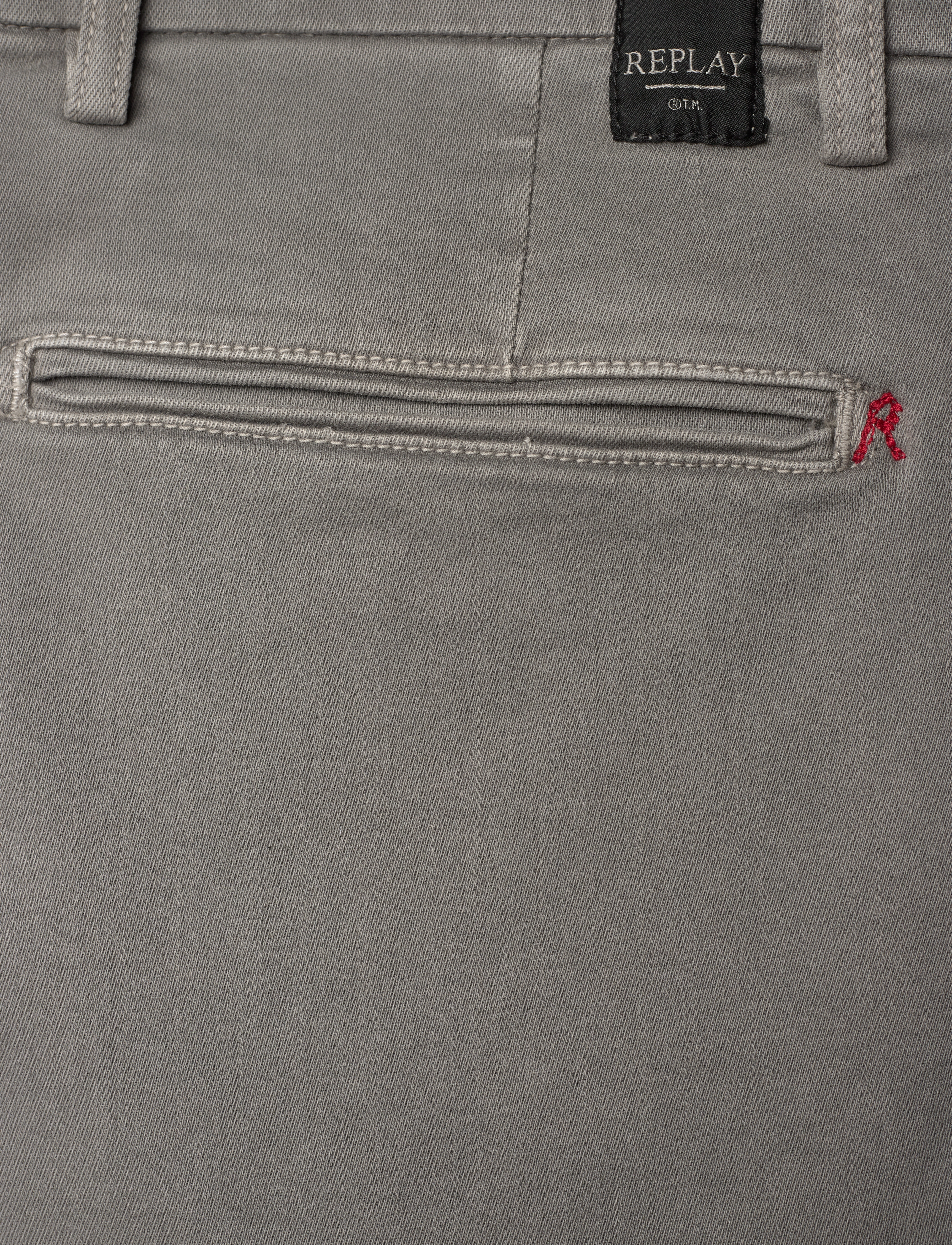 Replay - BENNI REGULAR Hyperchino Color Xlite  DENIM Trousers ALABASTER - vabaaja püksid - grey - 5