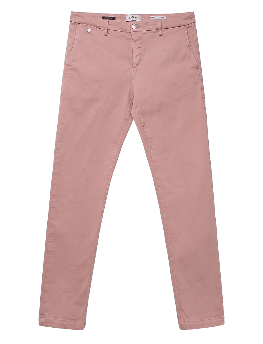 Replay - BENNI REGULAR Hyperchino Color Xlite DENIM Trousers - casual - pink - 1