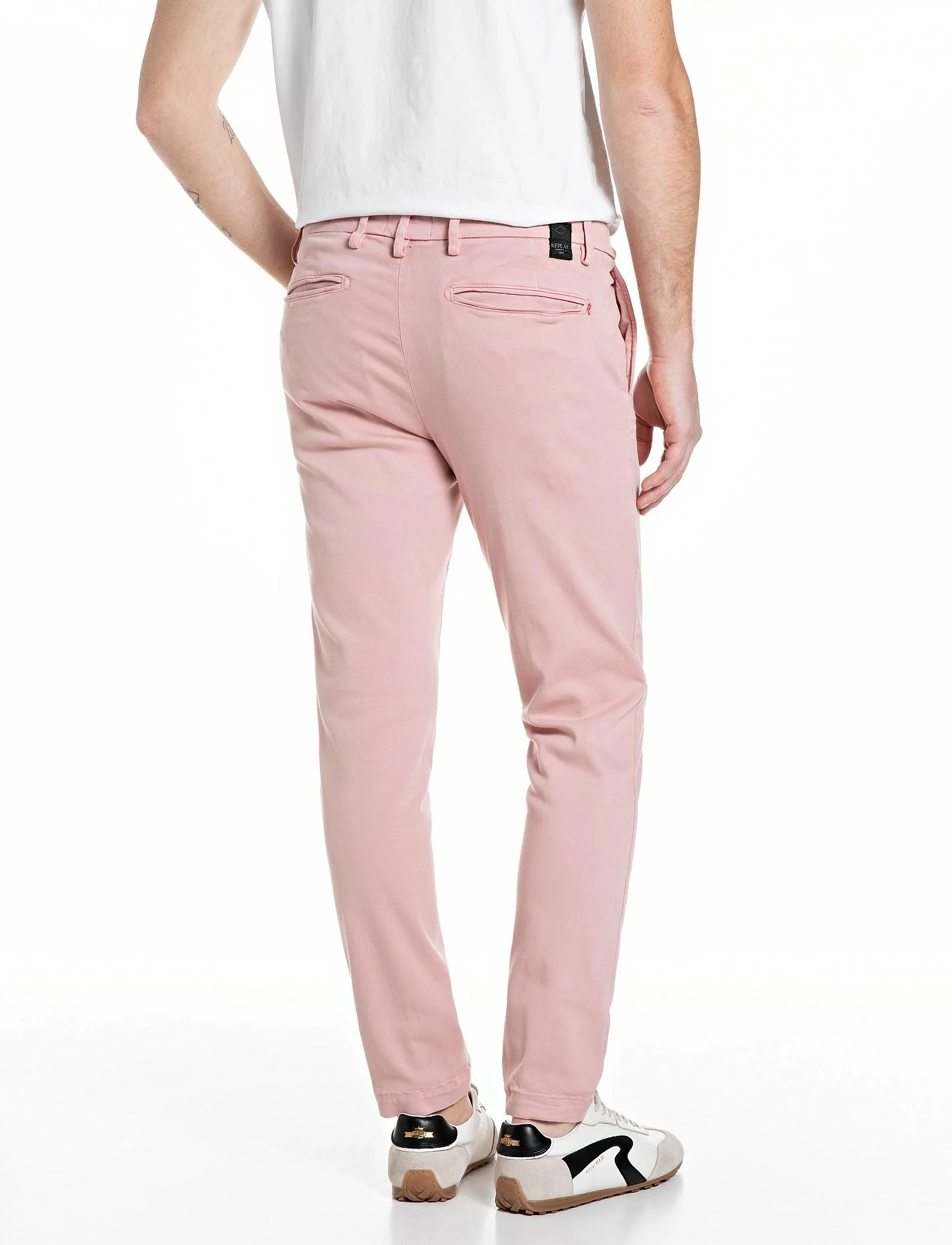 Replay - BENNI REGULAR Hyperchino Color Xlite  DENIM Trousers - casual trousers - pink - 2