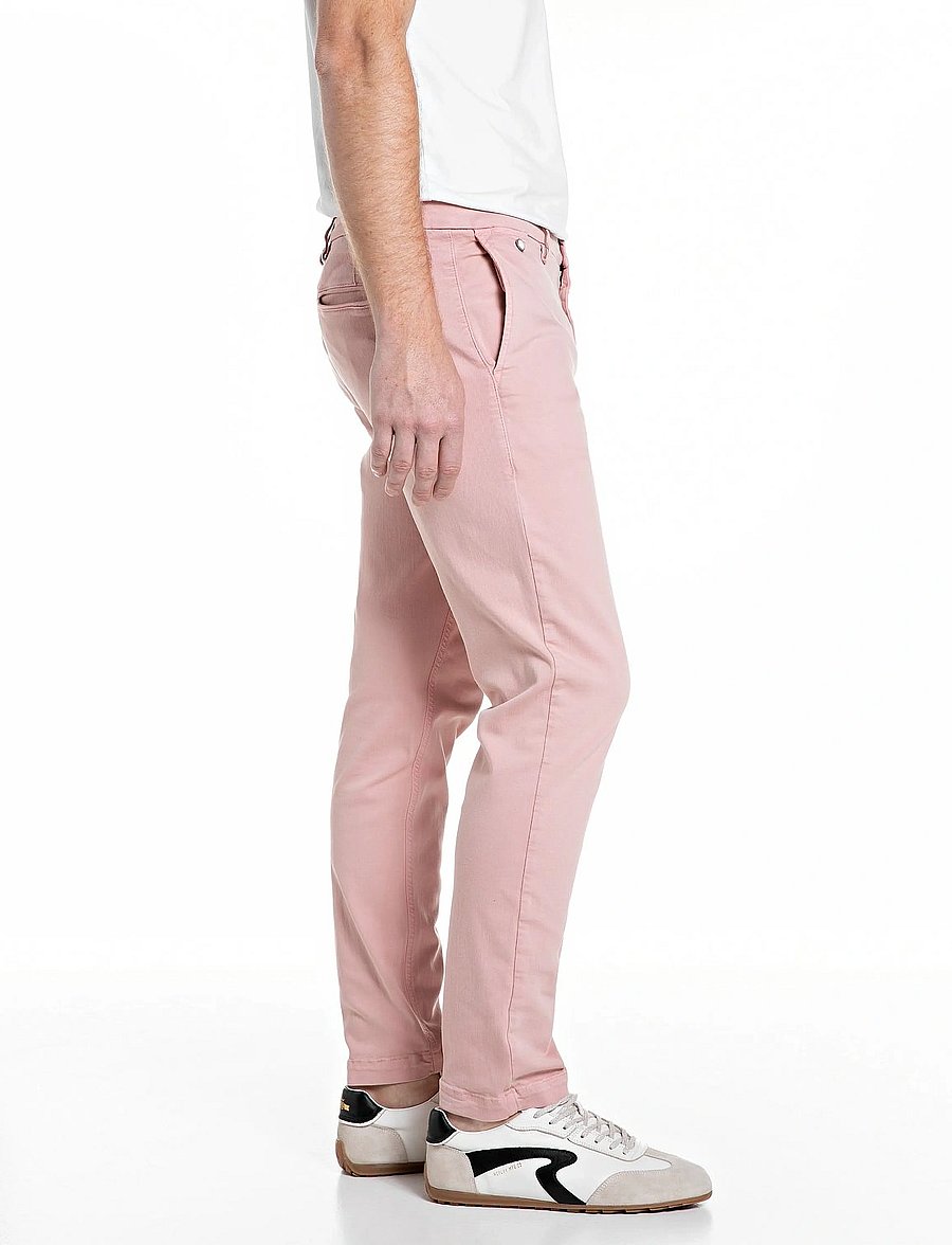 Replay - BENNI REGULAR Hyperchino Color Xlite DENIM Trousers - casual - pink - 3
