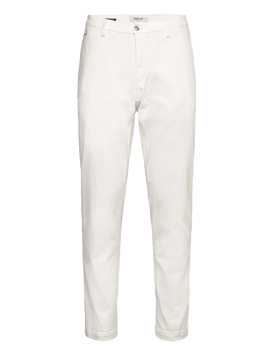 Replay - BENNI REGULAR Hyperchino Color Xlite DENIM Trousers - casual bukser - white - 0
