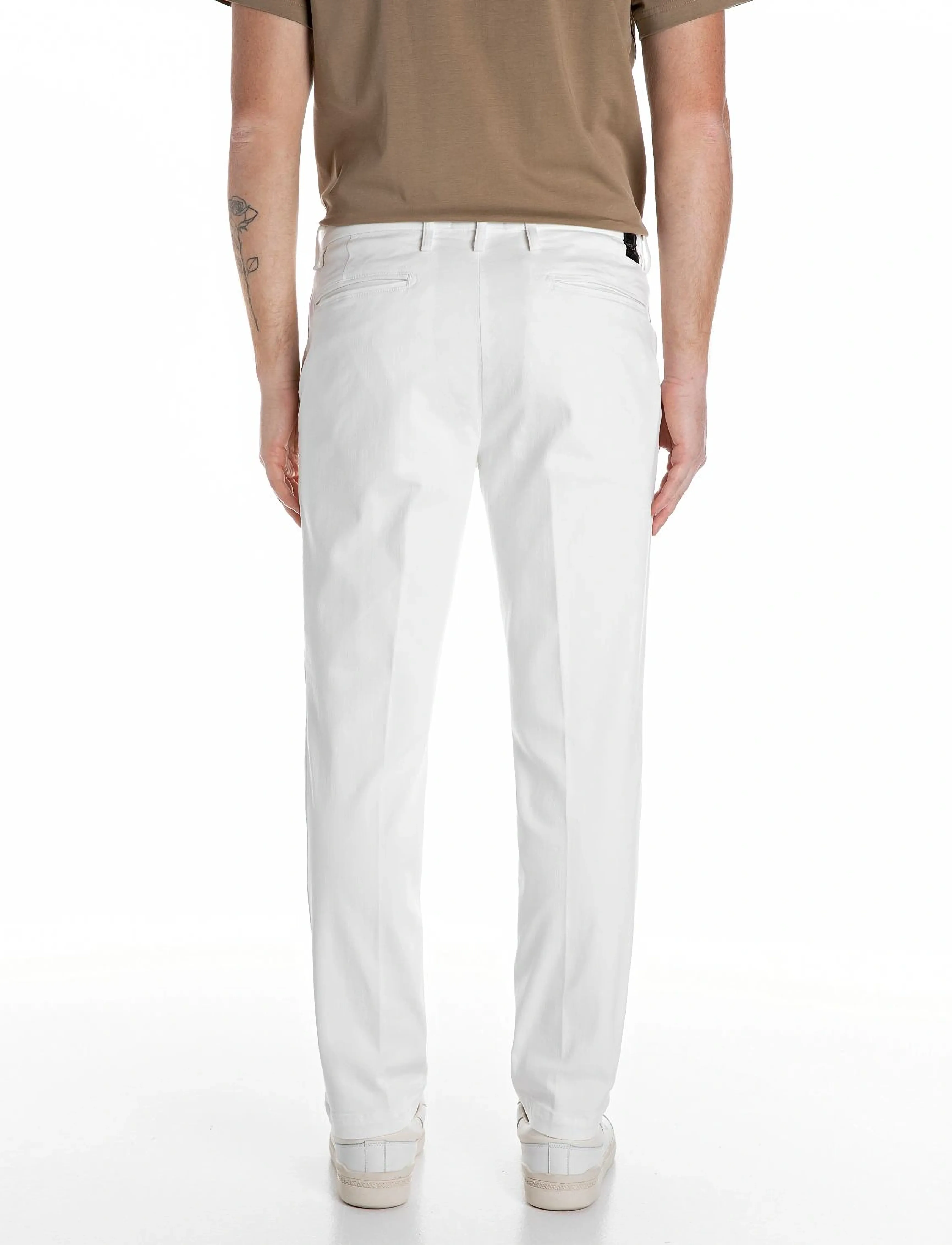 Replay - BENNI REGULAR Hyperchino Color Xlite  DENIM Trousers - casual bukser - white - 2