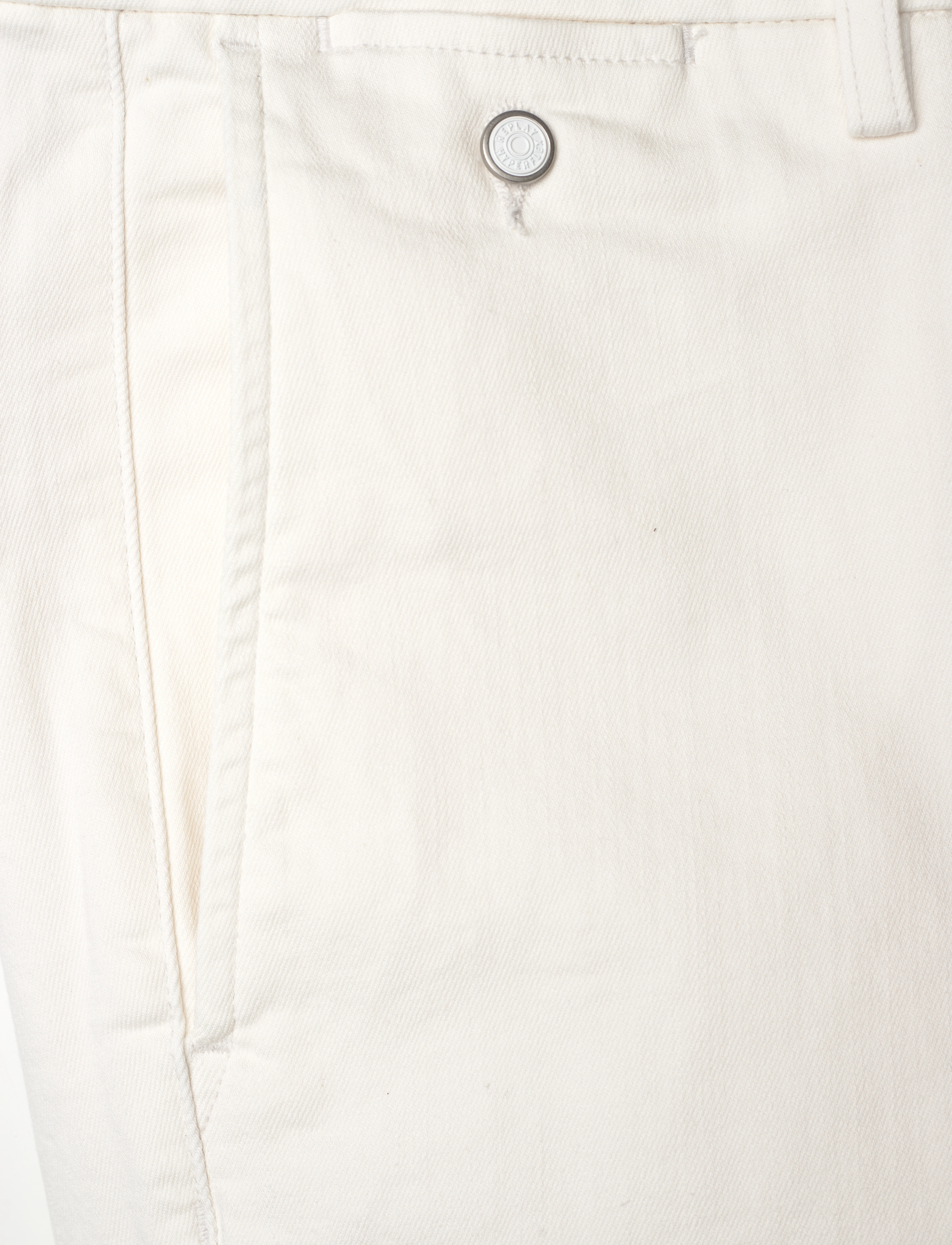 Replay - BENNI REGULAR Hyperchino Color Xlite  DENIM Trousers - casual bukser - white - 4