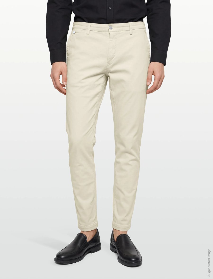 Replay - BENNI Trousers REGULAR Hyperchino Color Xlite - casual bukser - white - 5